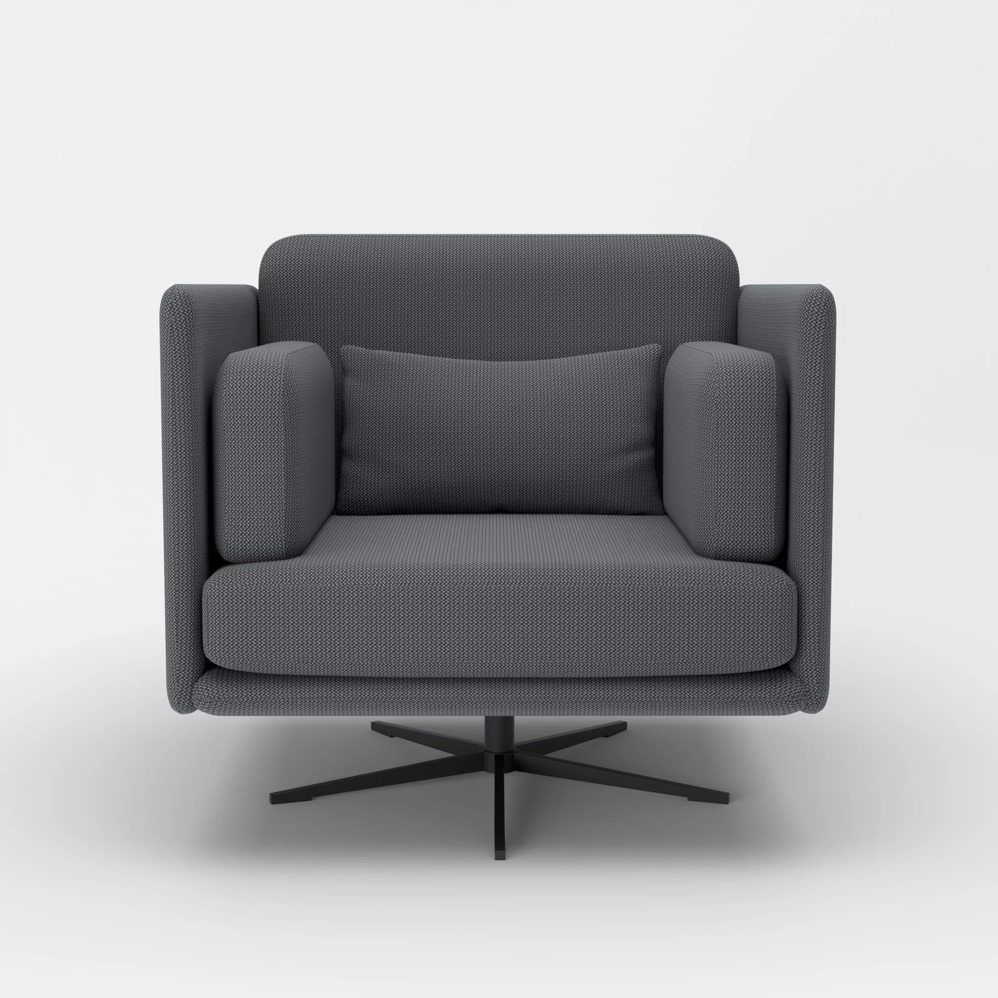 Loungesessel Egon credoasphalt-credoasphalt in Anthrazit und Anthrazit von vorne