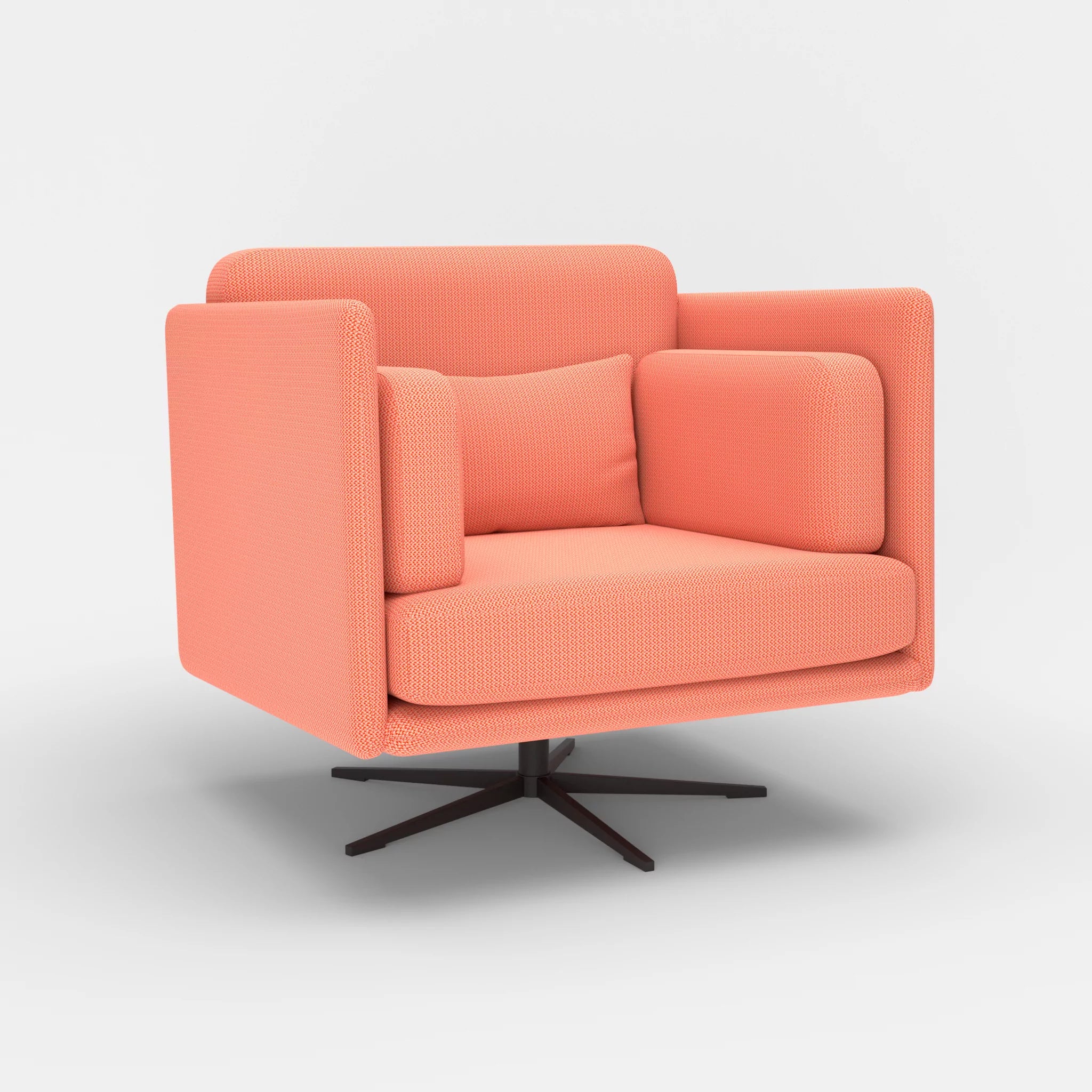 Loungesessel Egon credograpefruit-credograpefruit in Coral und Coral von der Seite