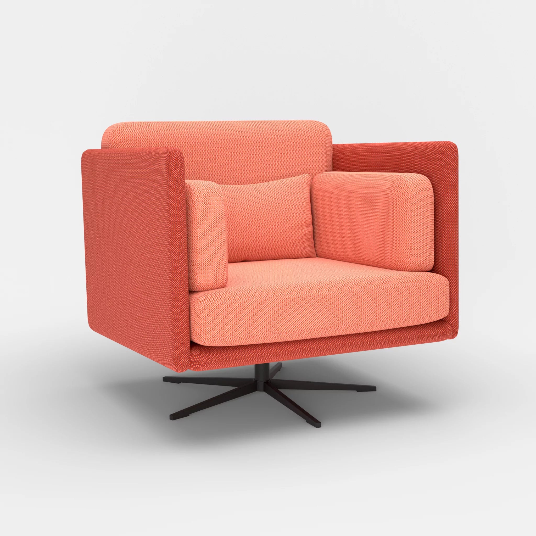 Loungesessel Egon credolampion-credograpefruit in Rot und Coral von der Seite
