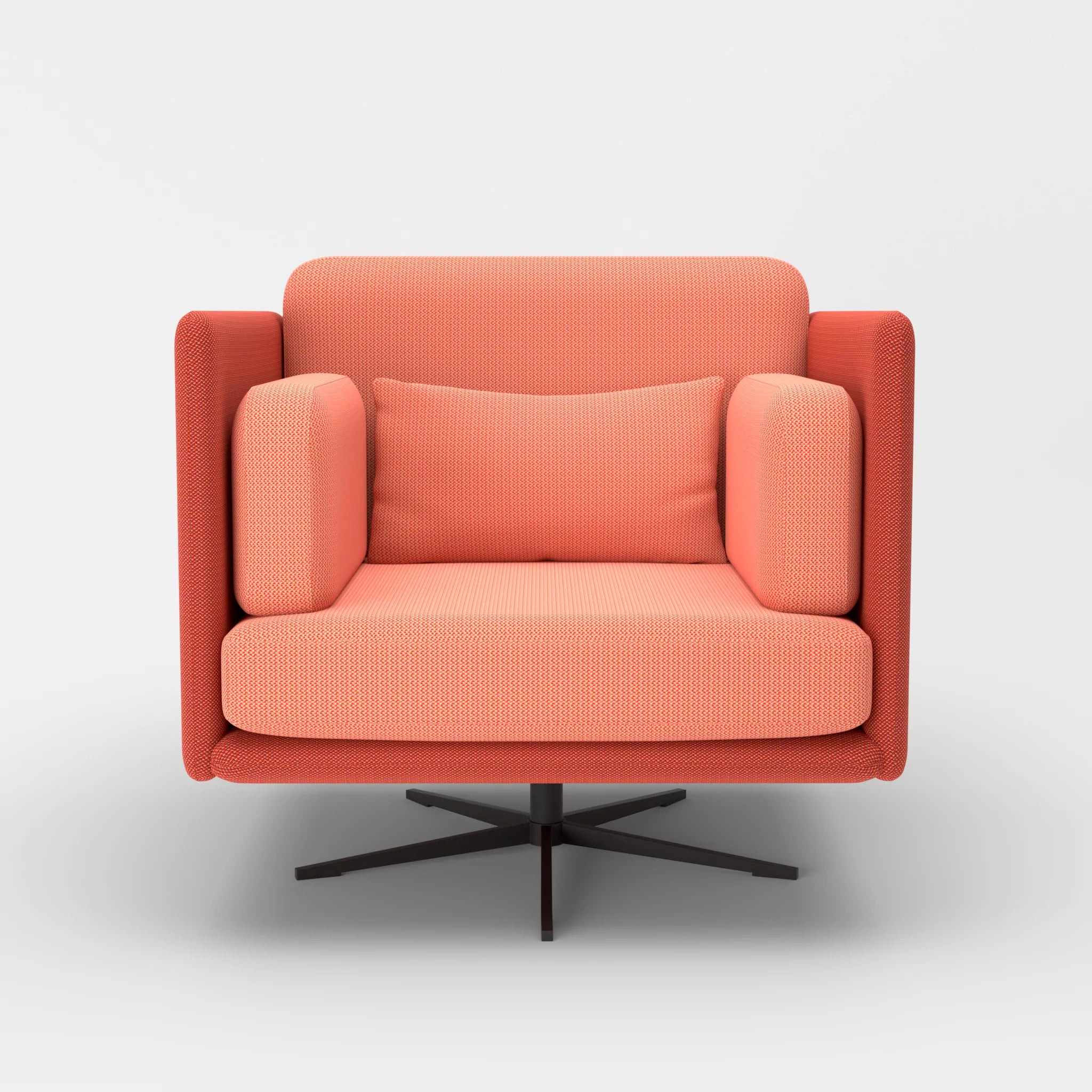 Loungesessel Egon credolampion-credograpefruit in Rot und Coral von vorne