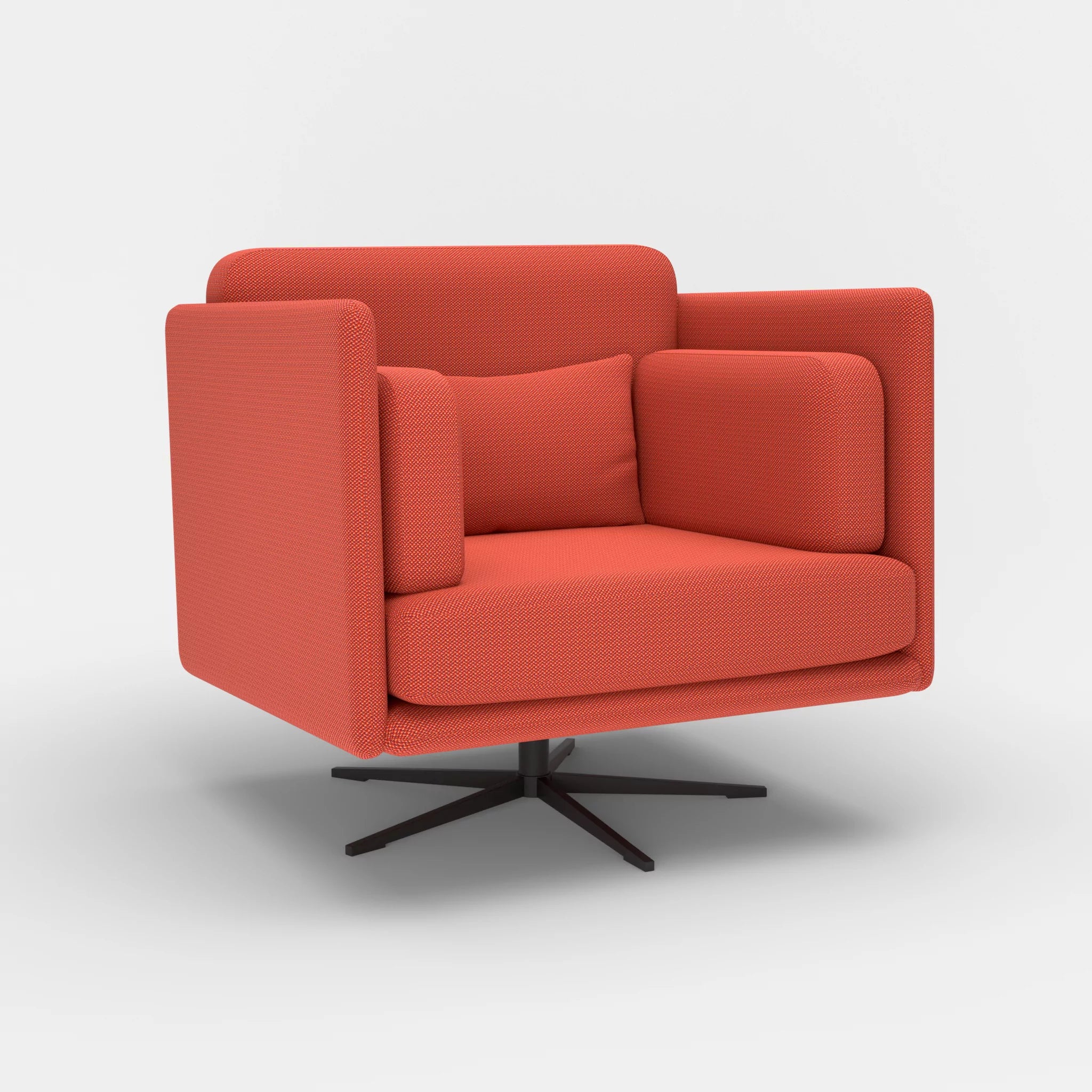 Loungesessel Egon credolampion-credolampion in Rot und Rot von der Seite