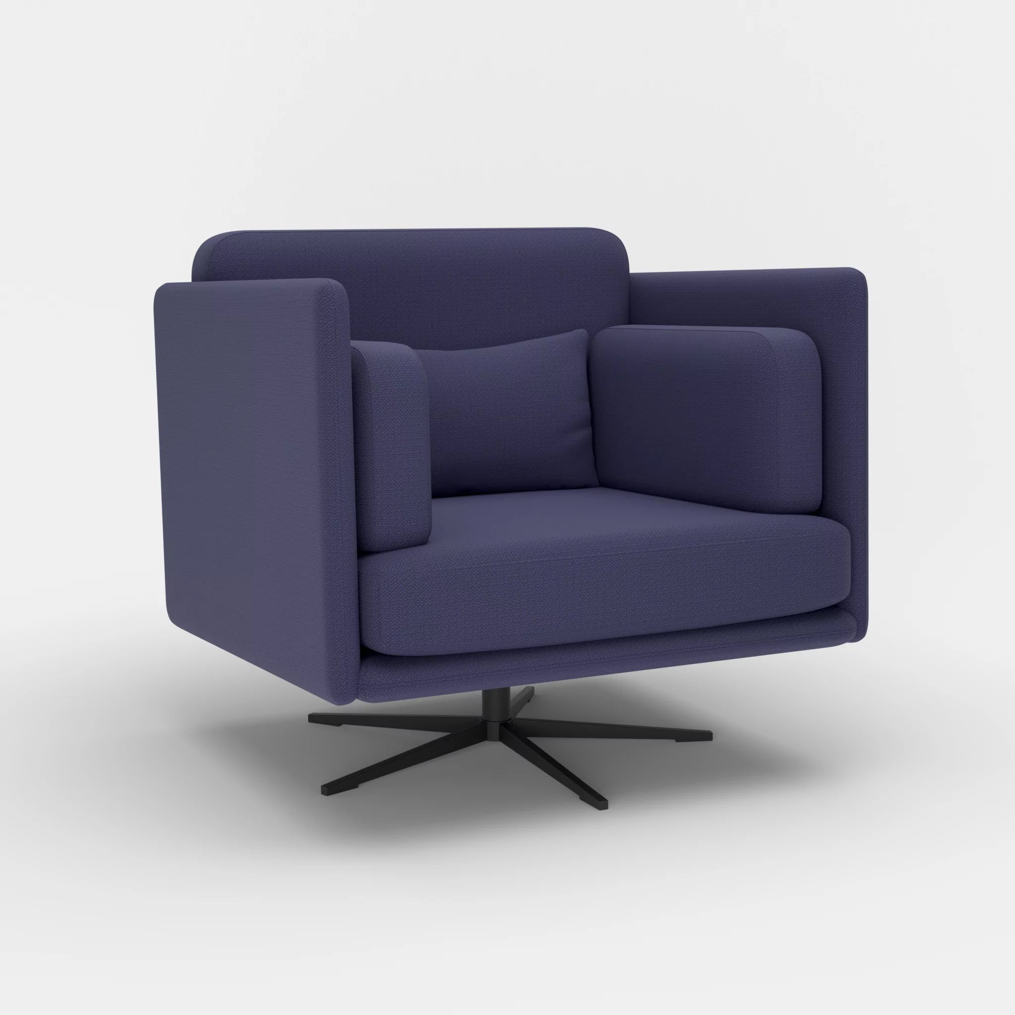 Loungesessel Egon credonavy-credonavy in Navy und Navy von der Seite