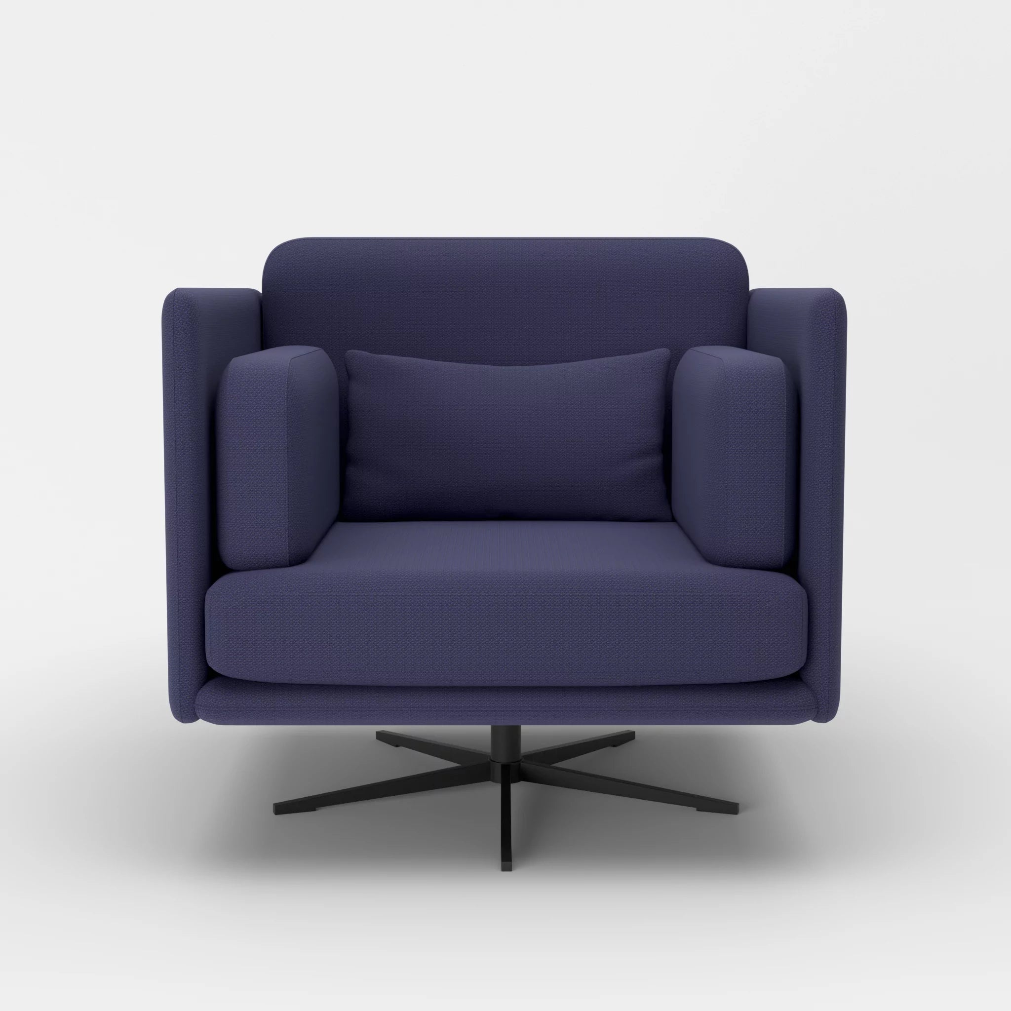 Loungesessel Egon credonavy-credonavy in Navy und Navy von vorne