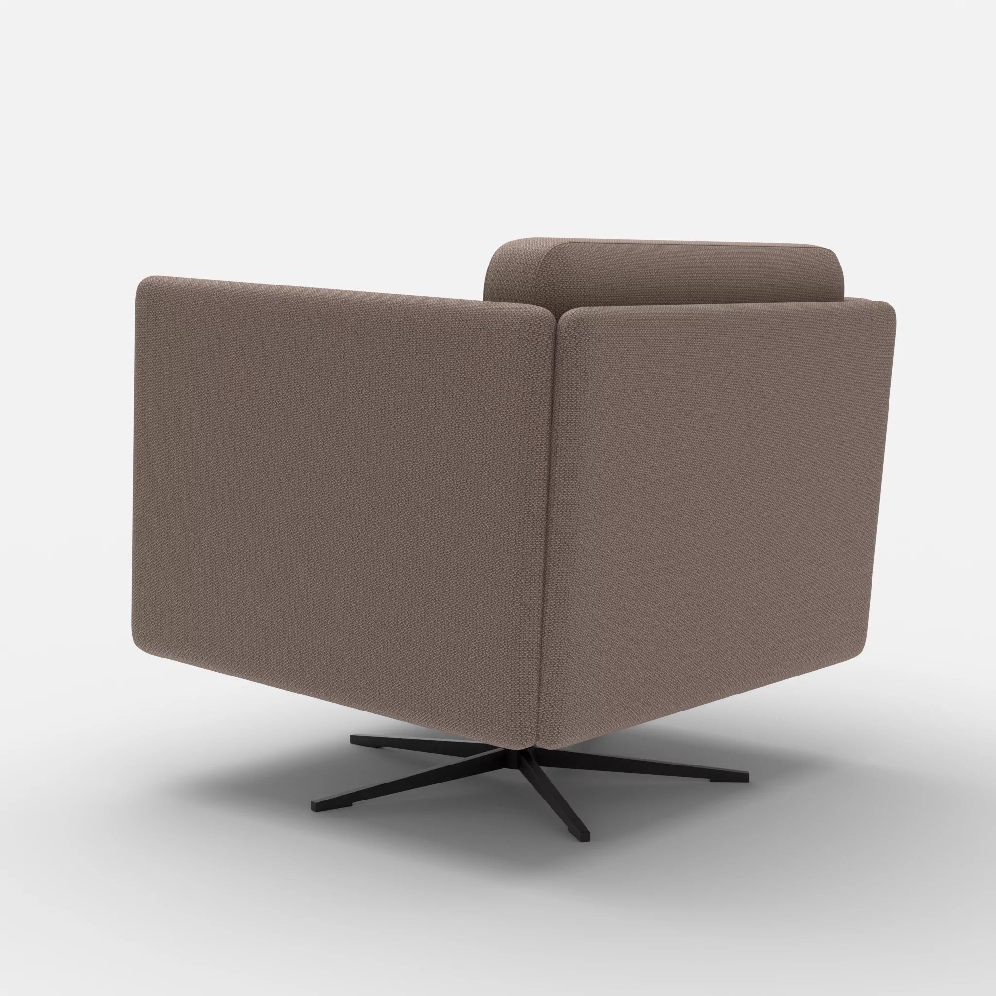 Loungesessel Egon credowalnut-credowalnut in Dunkelgrau und Dunkelgrau von hinten