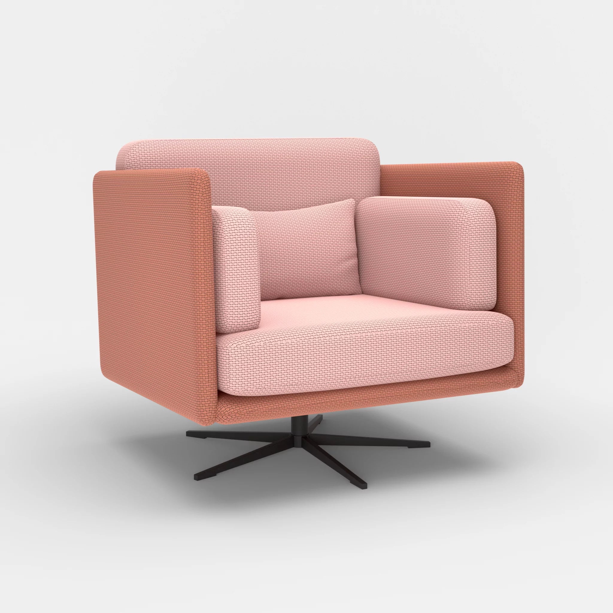 Loungesessel Egon nabucco4037-nabucco4022 in Terracotta und Rosa von der Seite