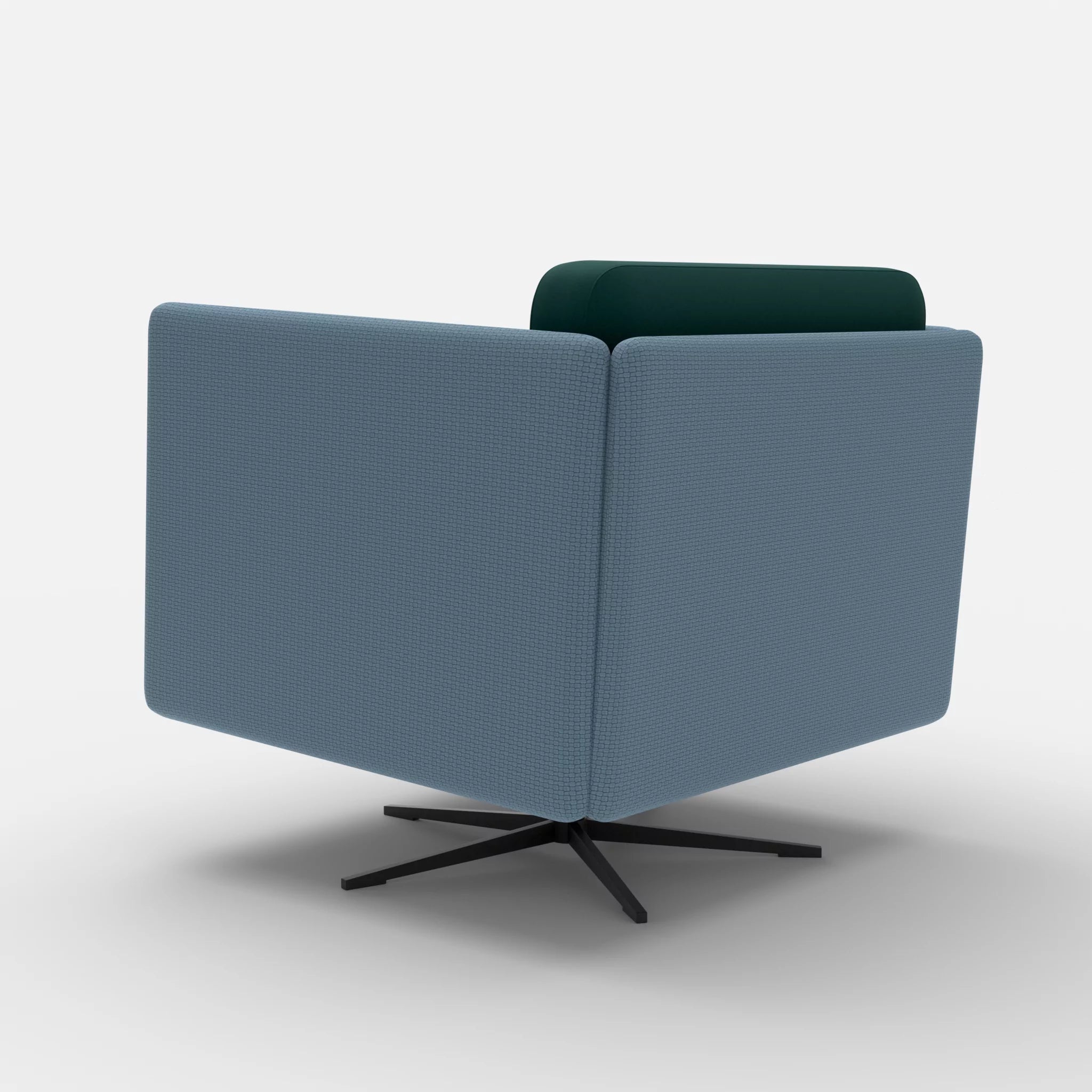 Loungesessel Egon nabucco6043-dama0073 in Blau und Petrol von hinten