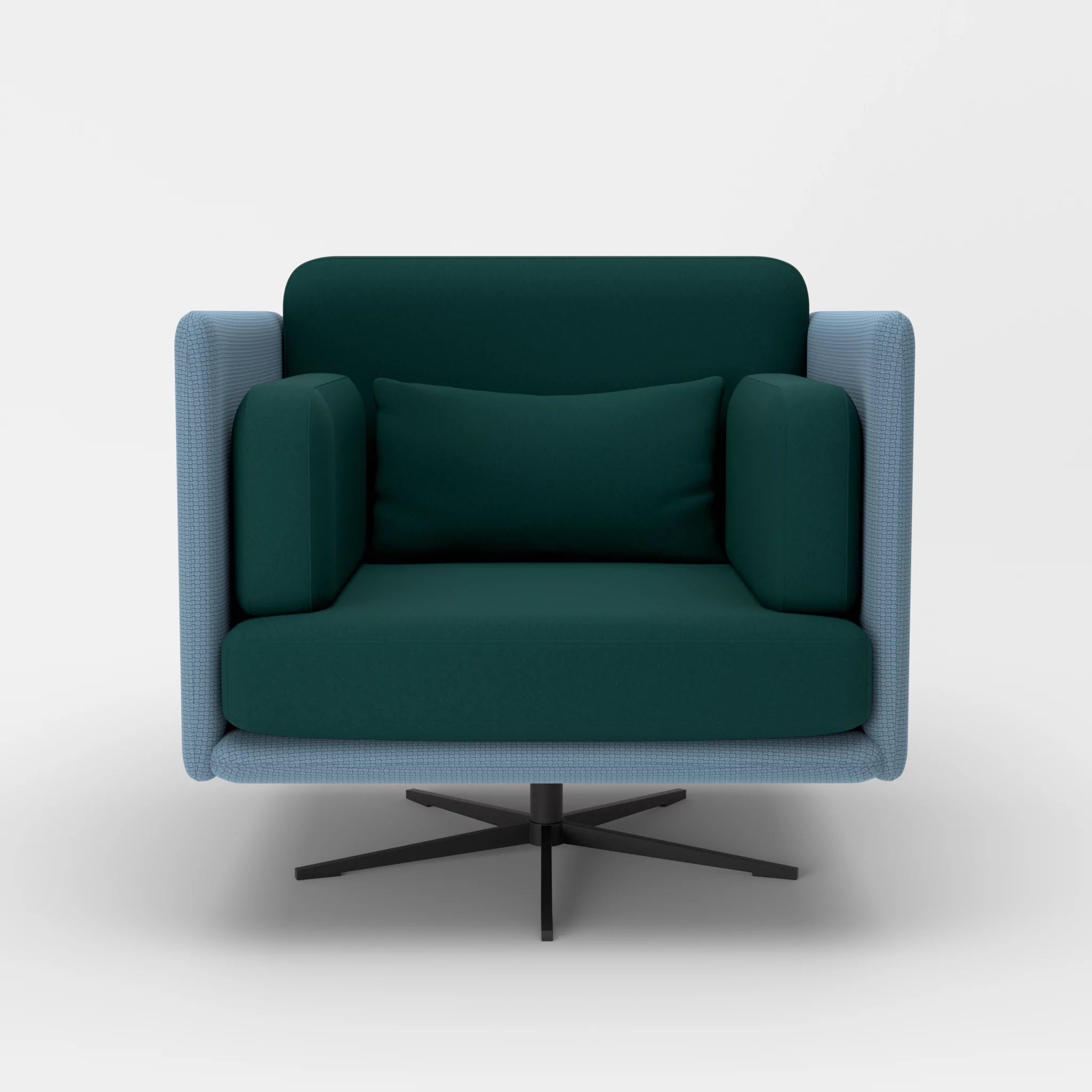 Loungesessel Egon nabucco6043-dama0073 in Blau und Petrol von vorne
