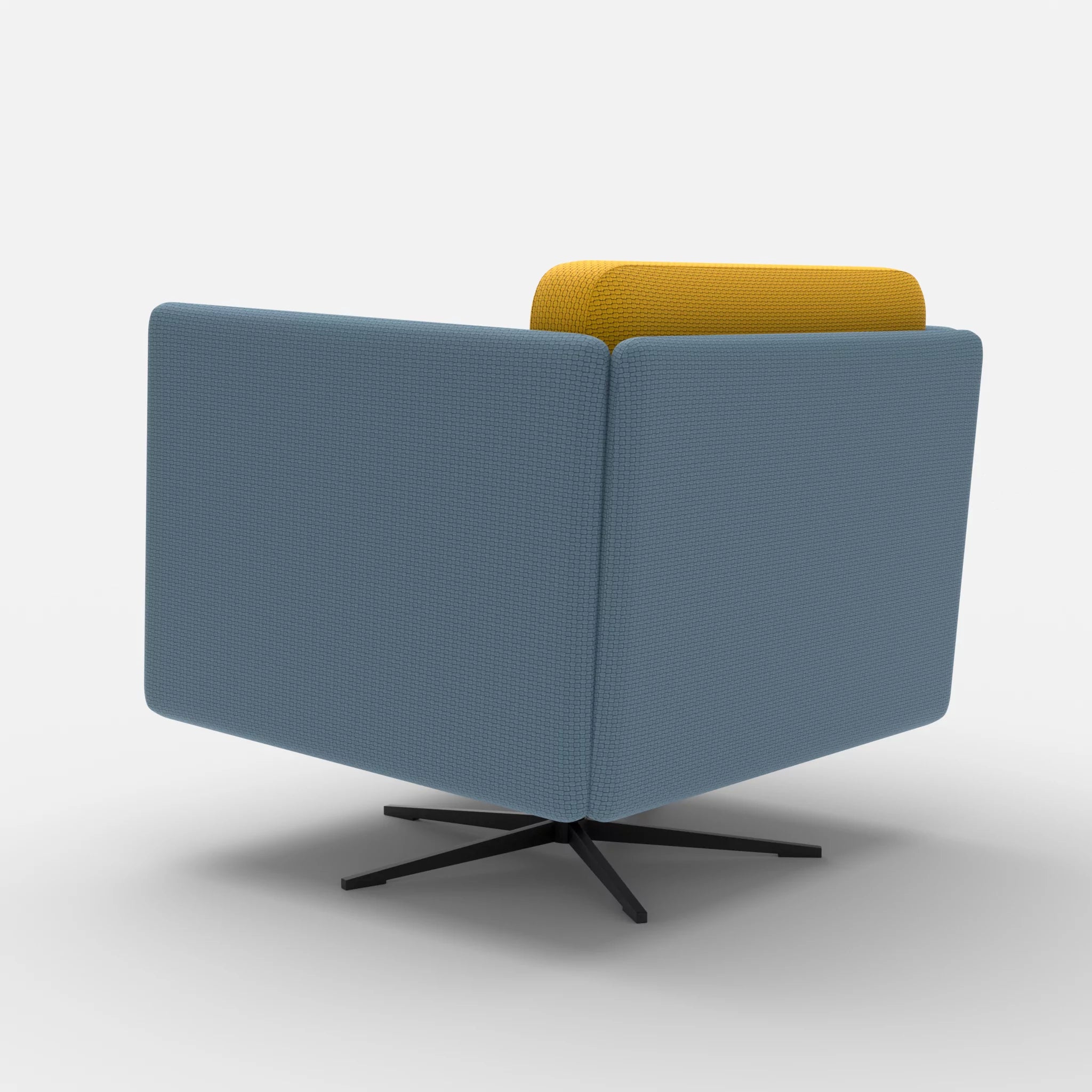 Loungesessel Egon nabucco6043-nabucco3019 in Blau und Curry von hinten