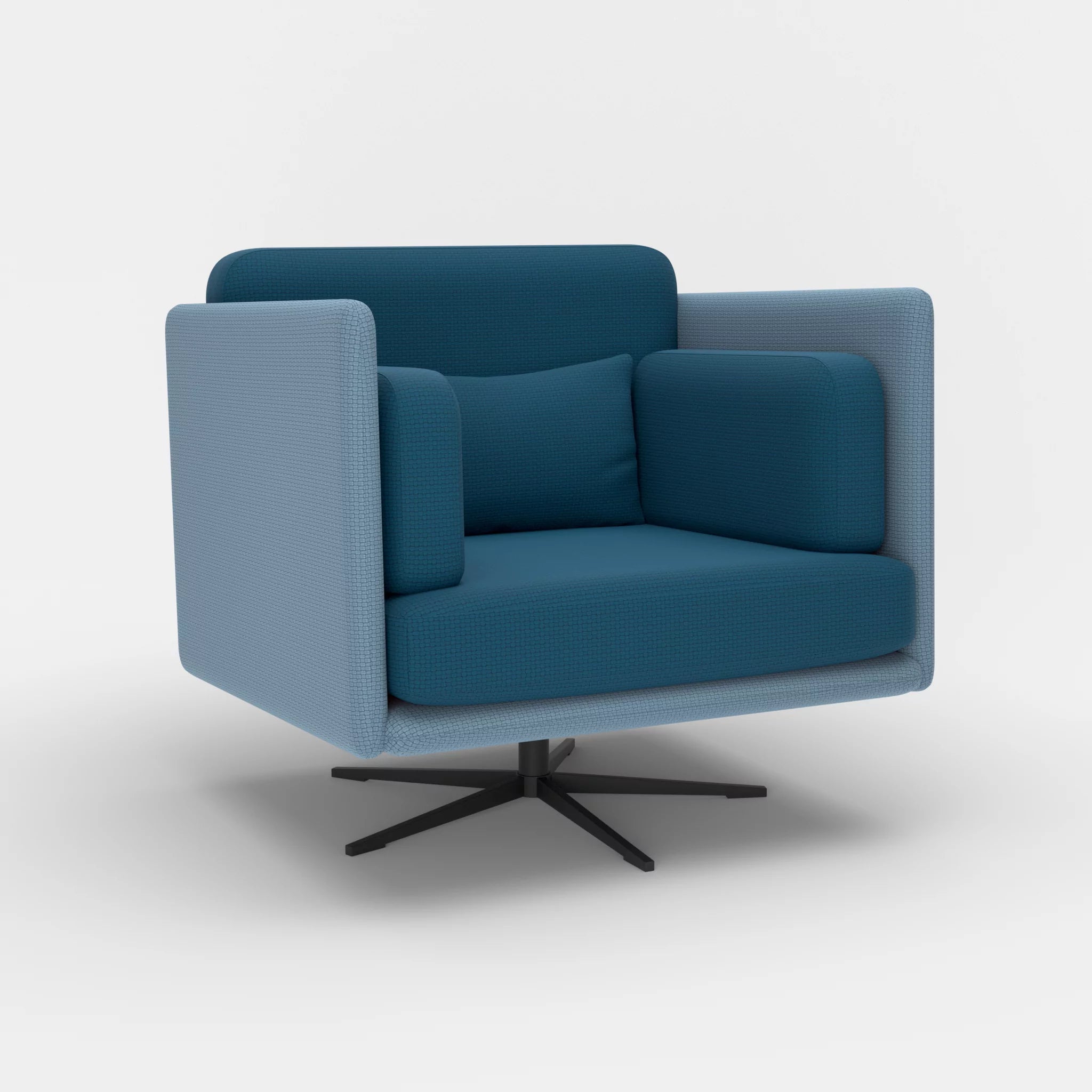 Loungesessel Egon nabucco6043-nabucco6075 in Blau und Blau von der Seite