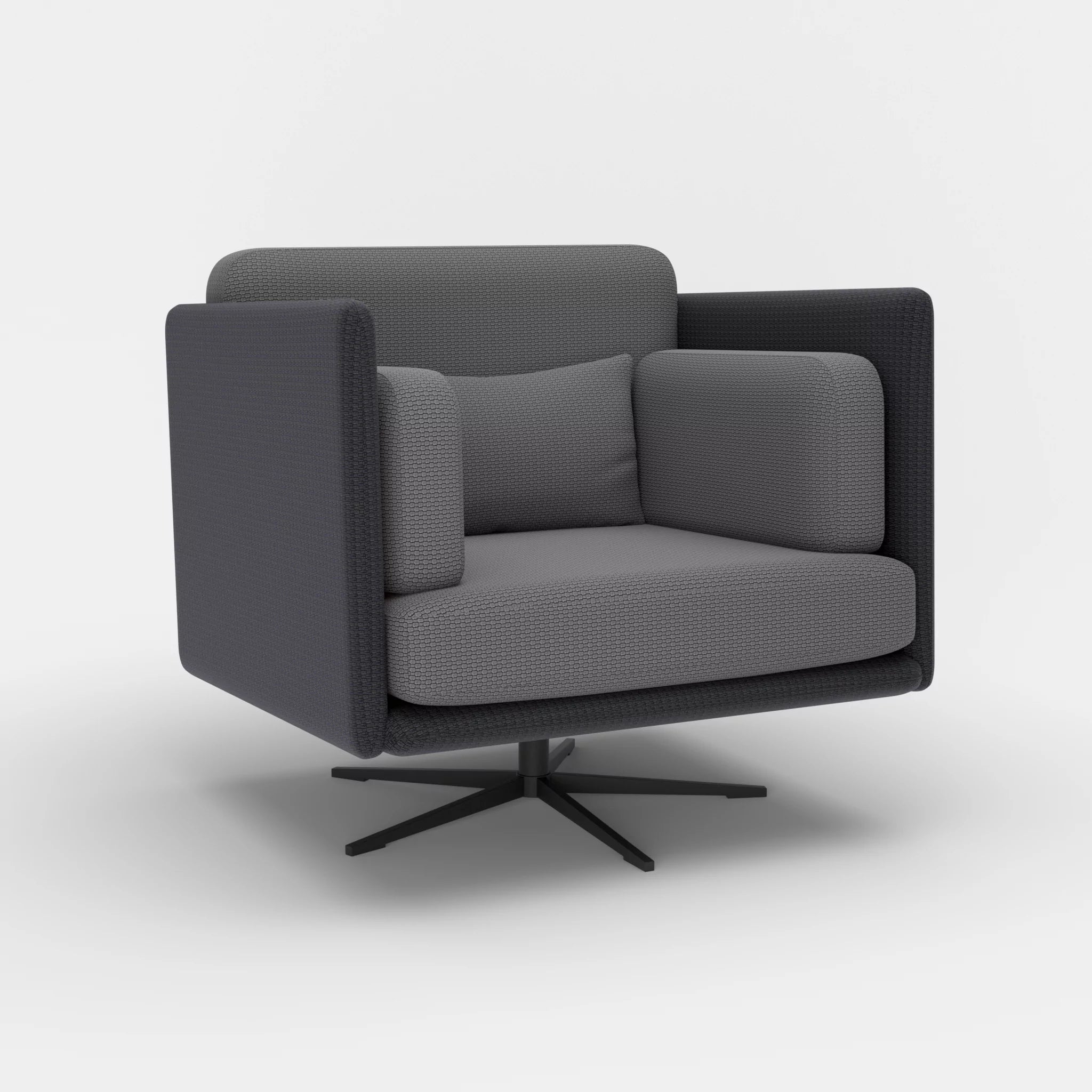 Loungesessel Egon nabucco8019-nabucco8009 in Anthrazit und Dunkelgrau von der Seite