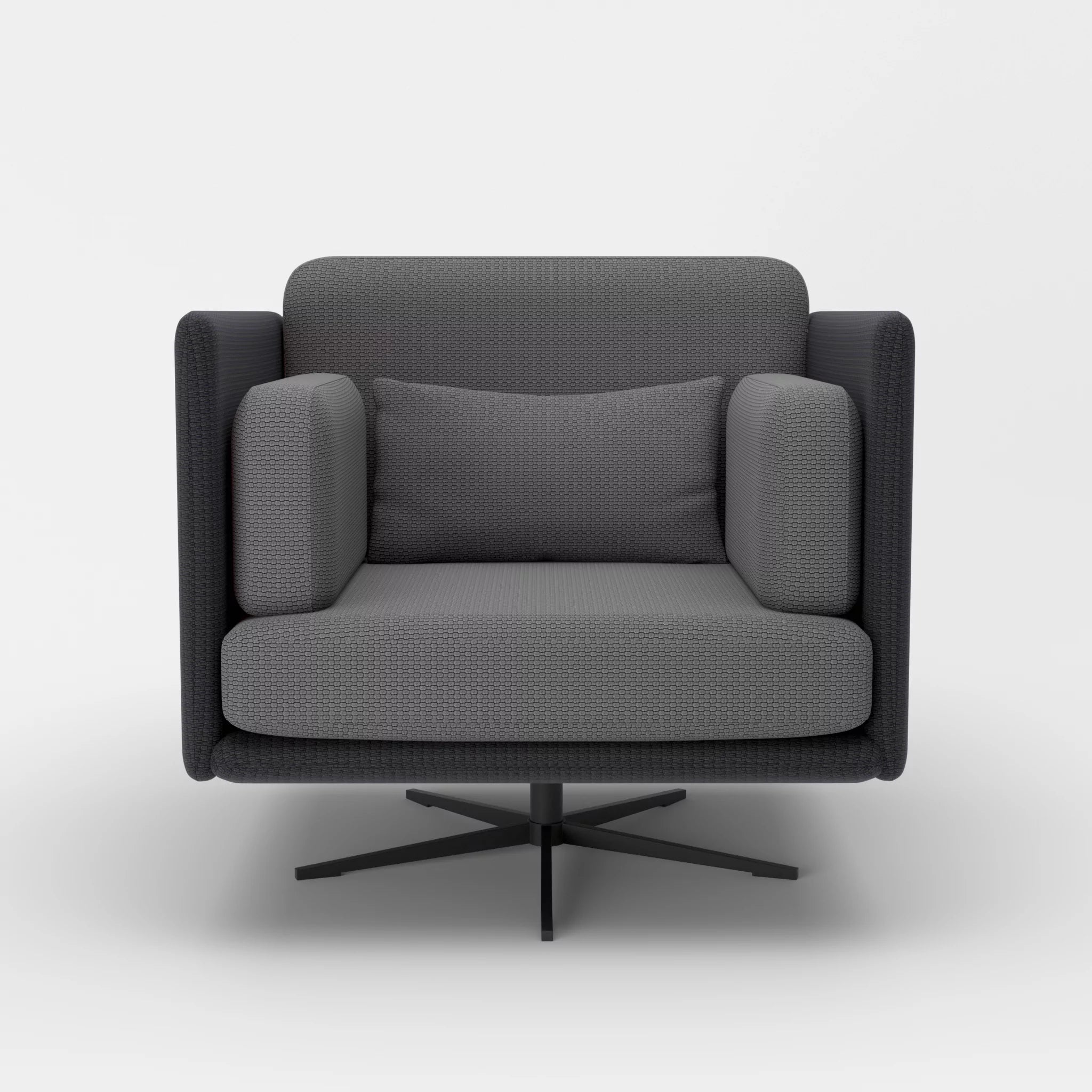 Loungesessel Egon nabucco8019-nabucco8009 in Anthrazit und Dunkelgrau von vorne