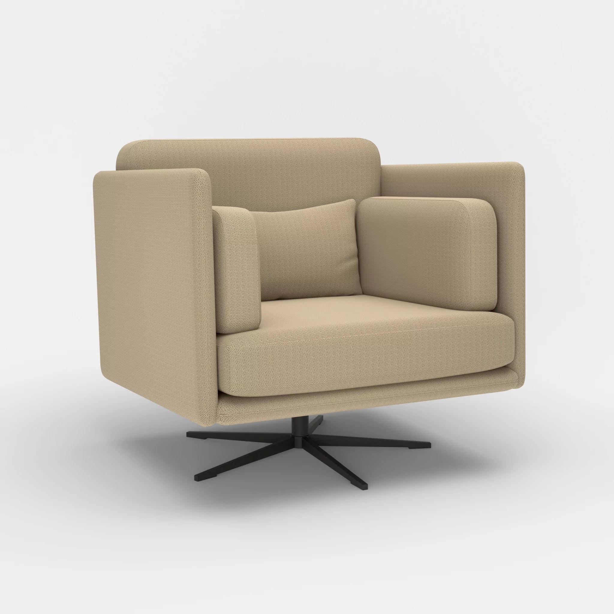 Loungesessel Egon radio1510-radio1510 in Beige und Beige von der Seite