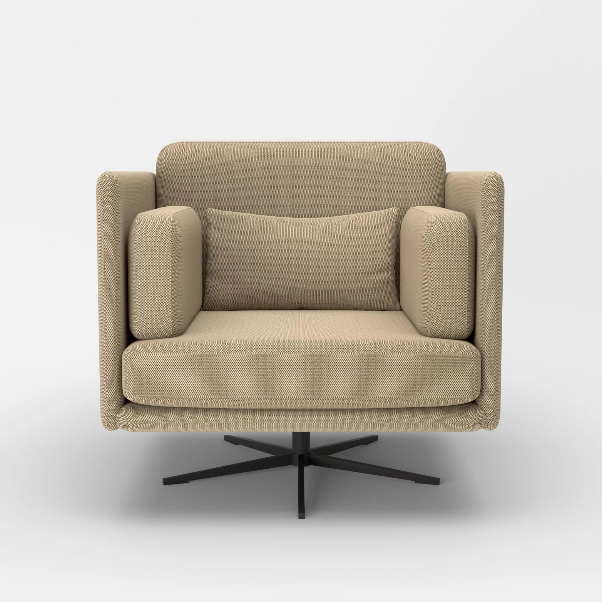 Loungesessel Egon radio1510-radio1510 in Beige und Beige von vorne
