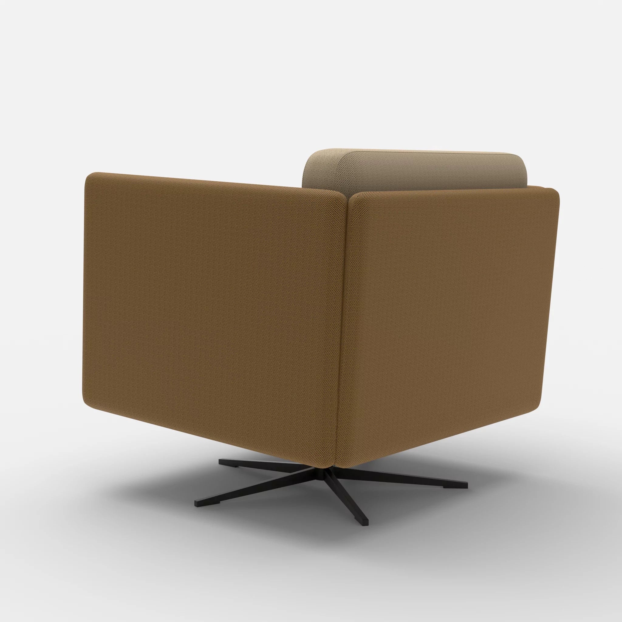 Loungesessel Egon radio2521-radio1510 in Braun und Beige von hinten
