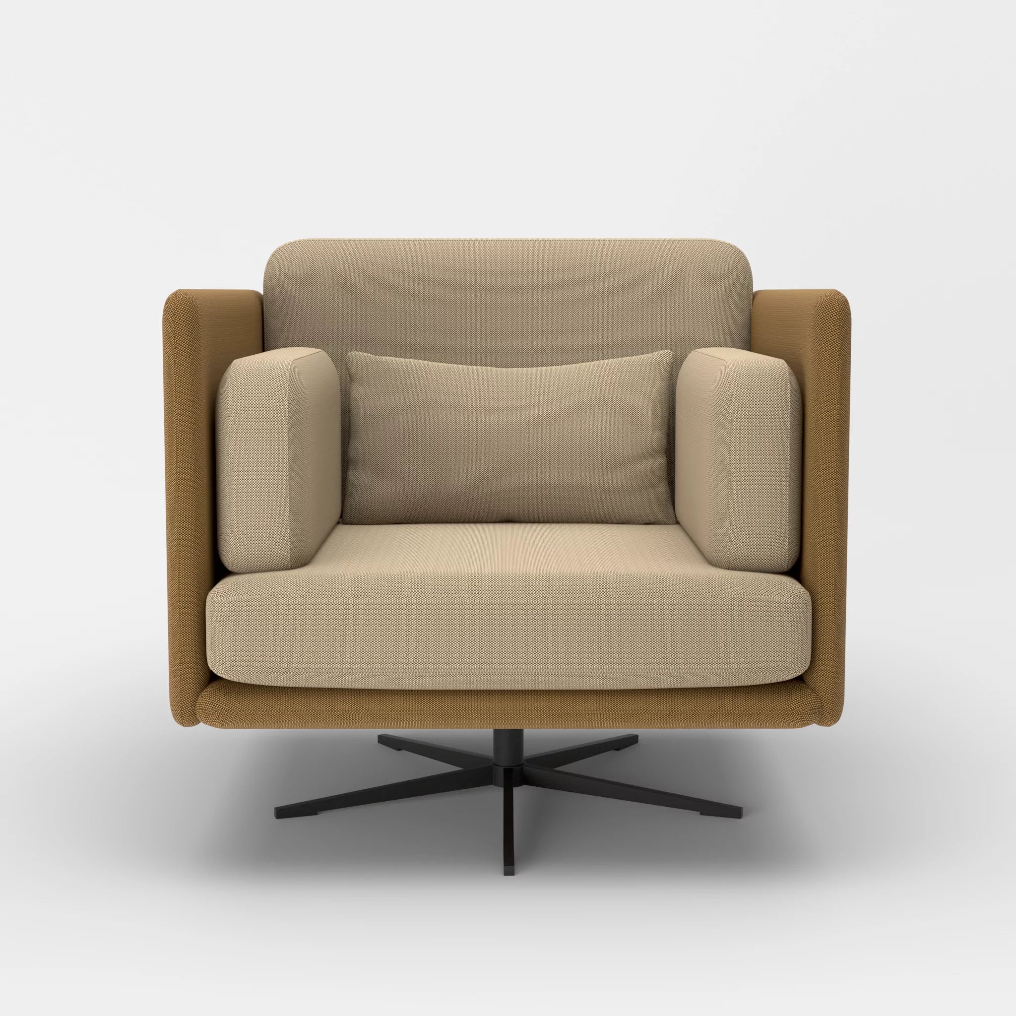 Loungesessel Egon radio2521-radio1510 in Braun und Beige von vorne