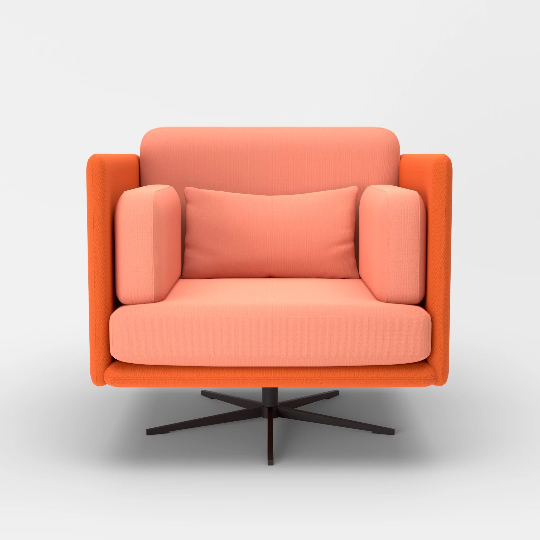 Loungesessel Egon radio3094-radio4046 in Orange und Coral von vorne