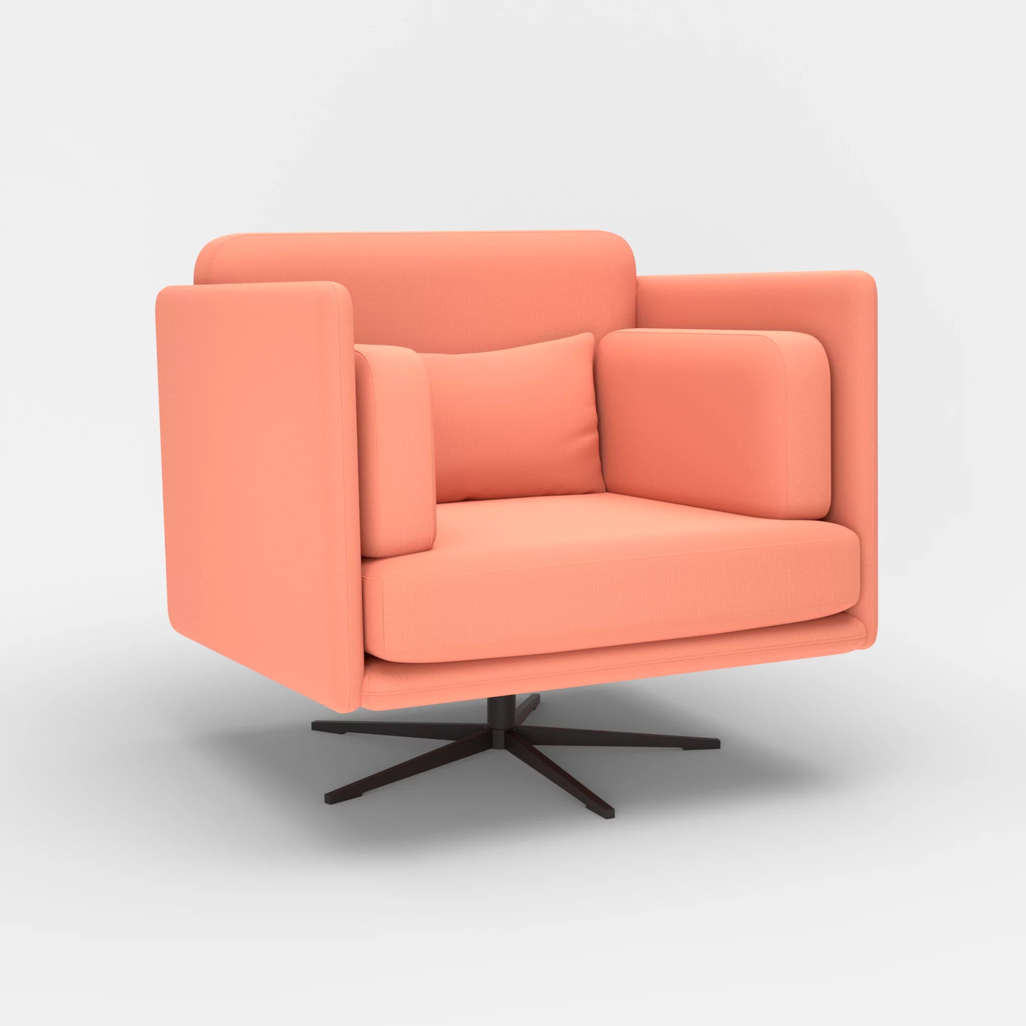 Loungesessel Egon radio4046-radio4046 in Coral und Coral von der Seite
