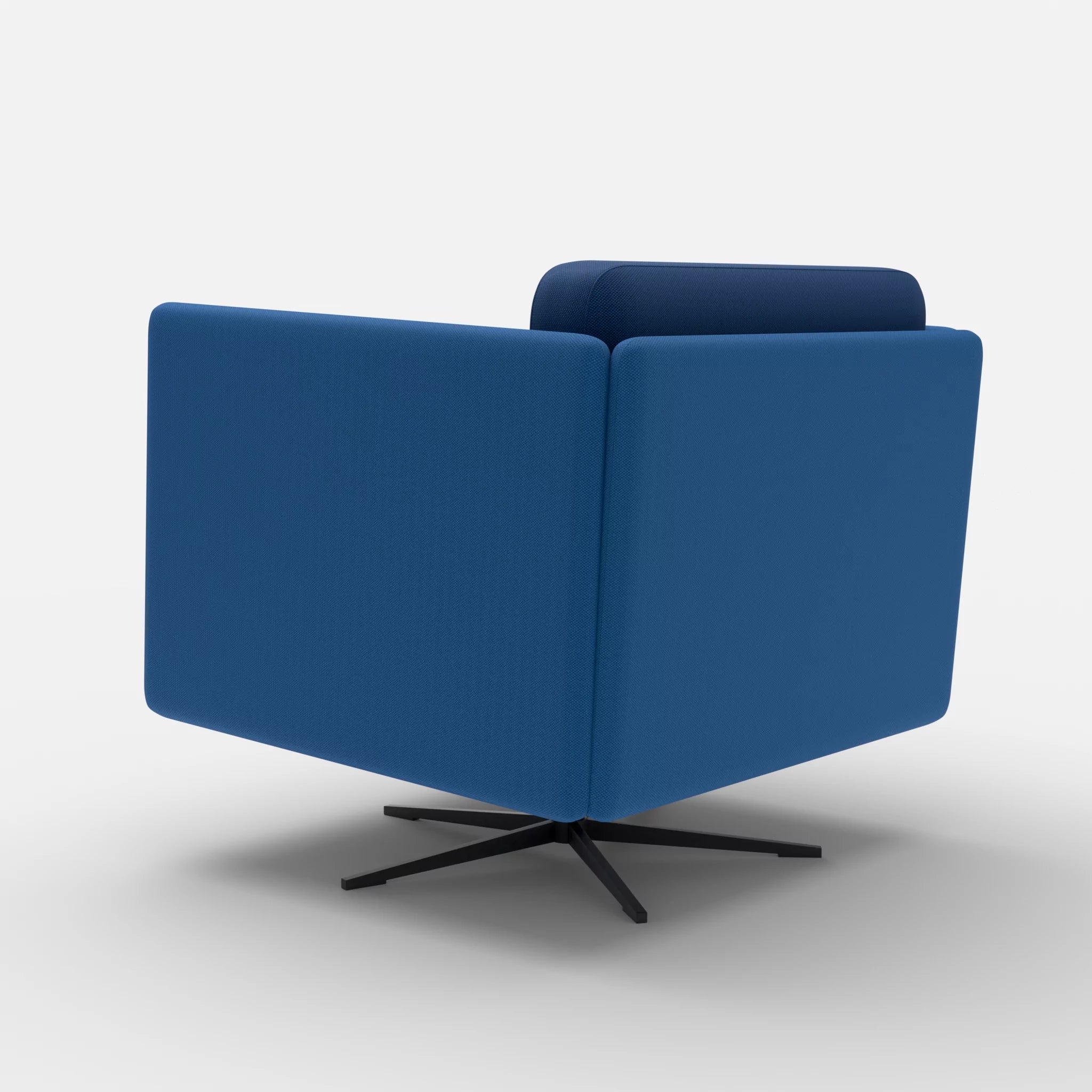 Loungesessel Egon radio6075-radio6512 in Blau und Dunkelblau von hinten