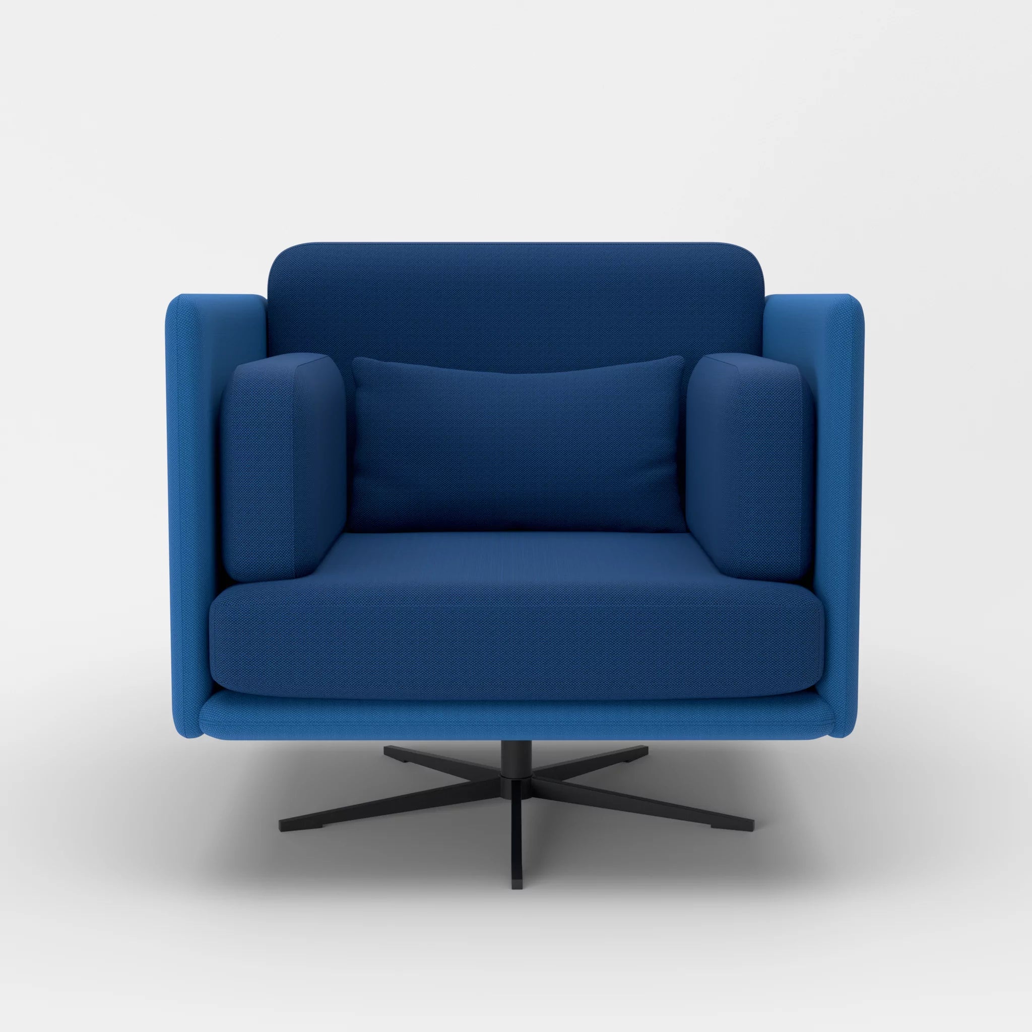Loungesessel Egon radio6075-radio6512 in Blau und Dunkelblau von vorne