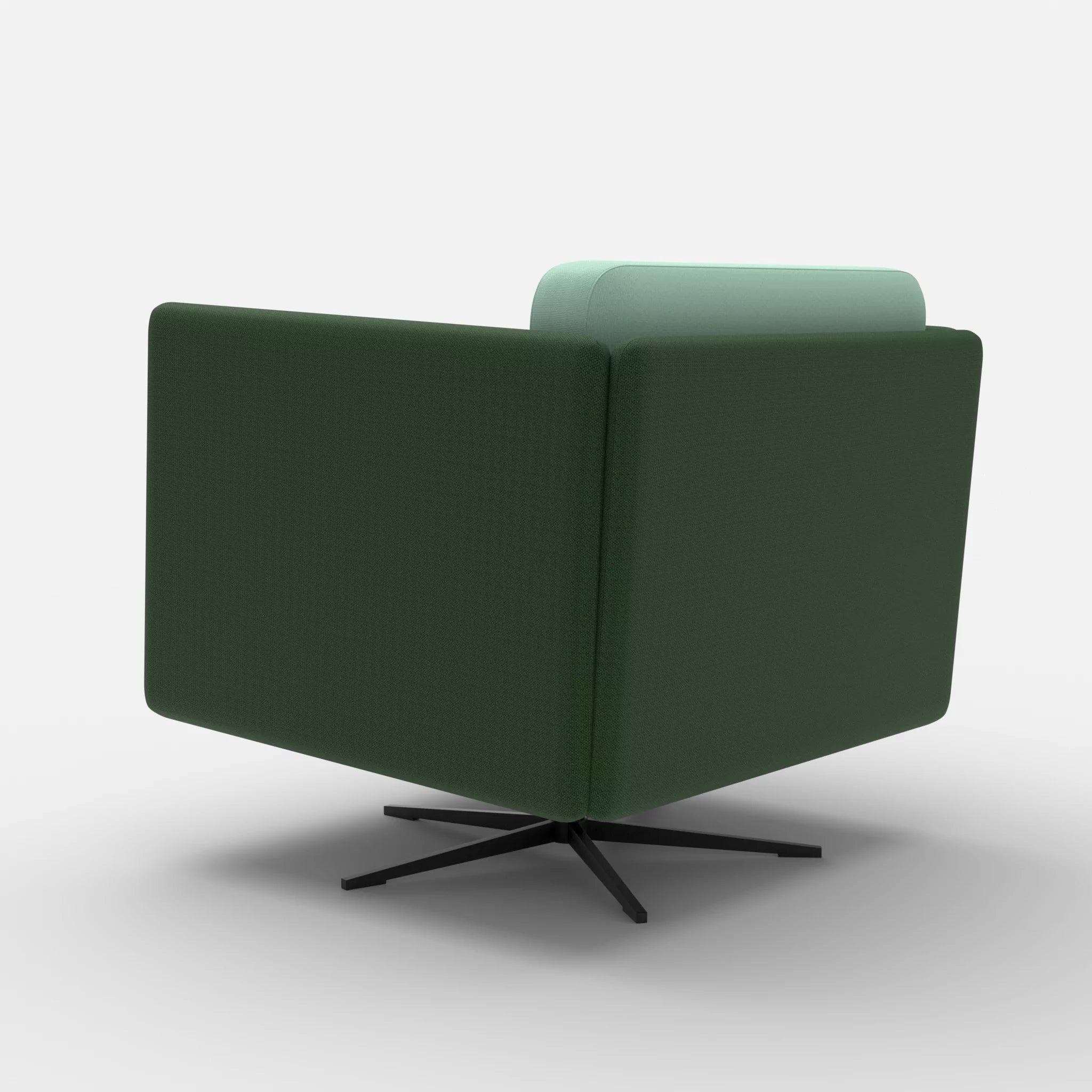 Loungesessel Egon radio7036-radio7045 in Olive und Hellblau von hinten