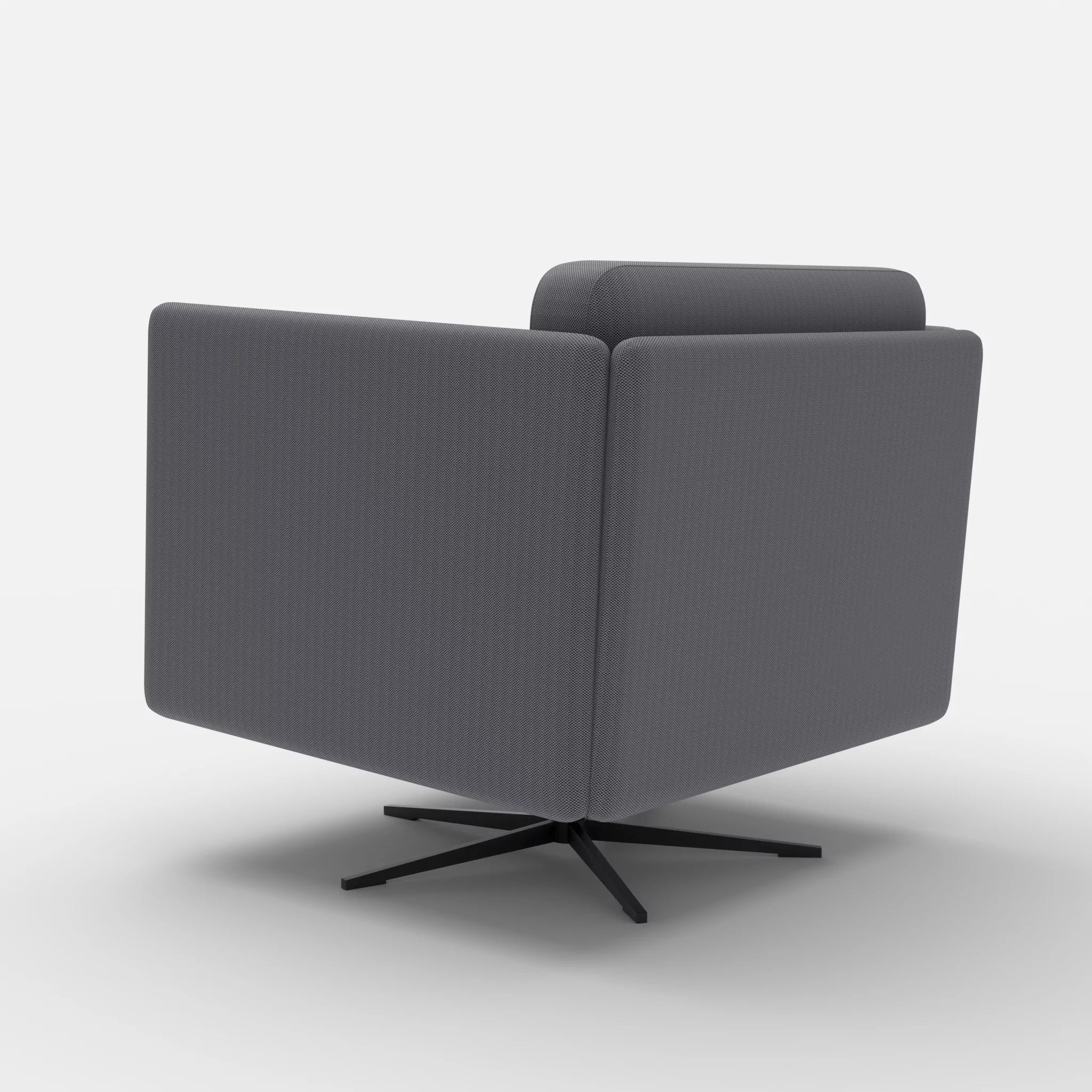 Loungesessel Egon radio8532-radio8532 in Dunkelgrau und Dunkelgrau von hinten