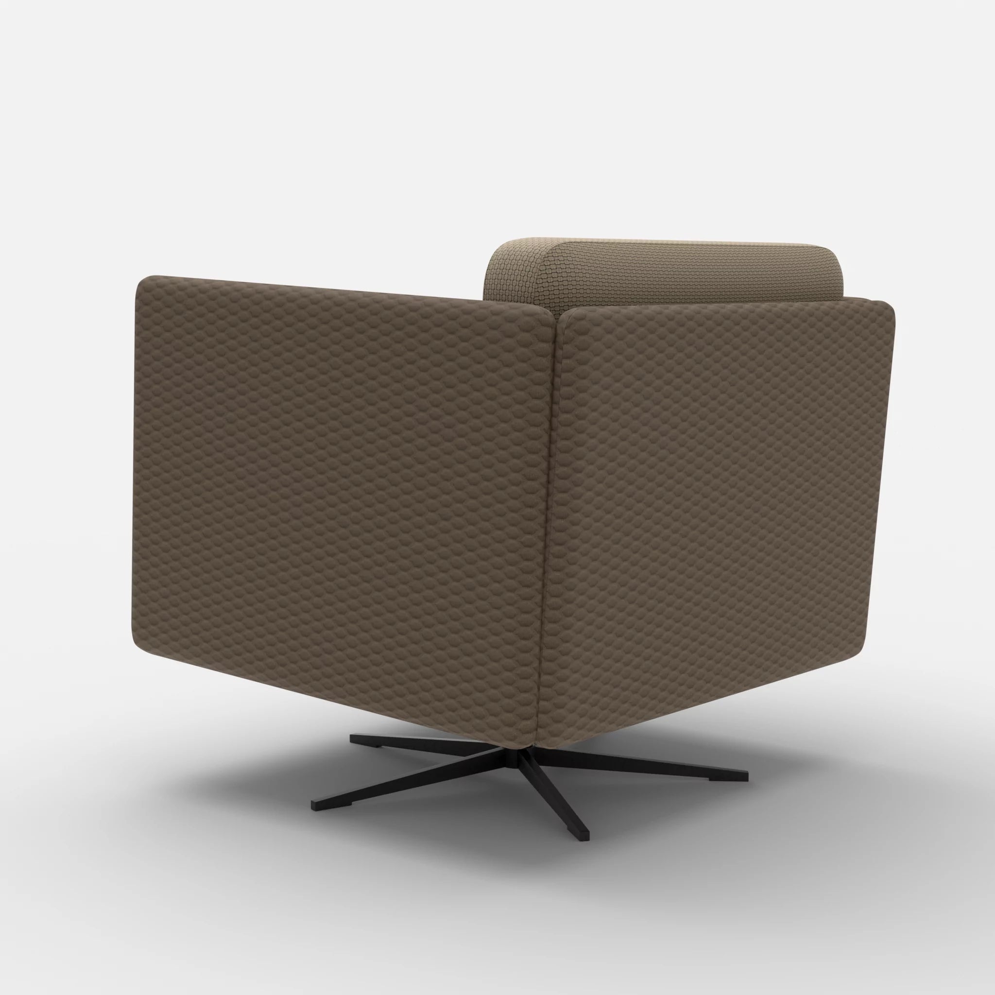 Loungesessel Egon spazio2019-nabucco1006 in Braun und Beige von hinten