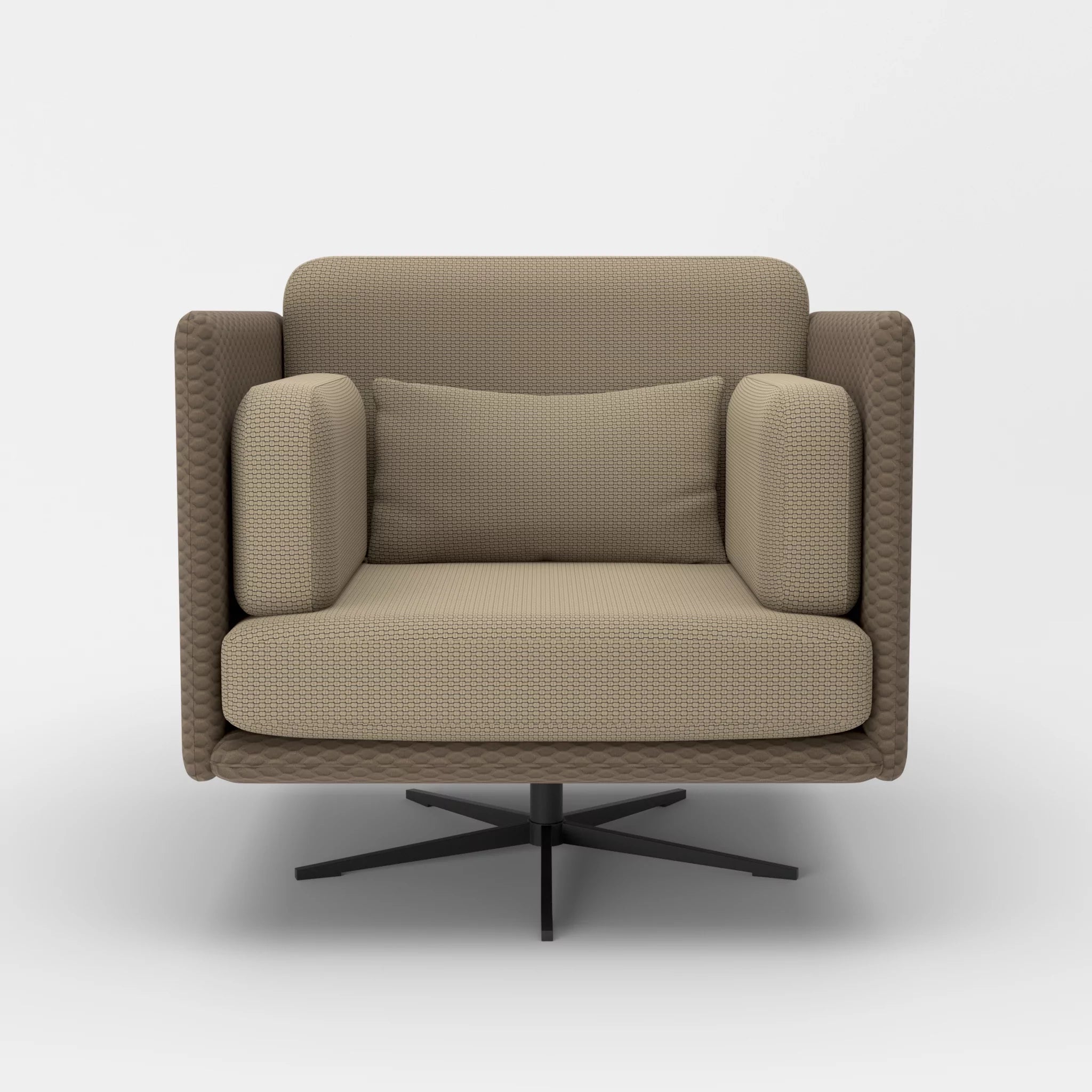Loungesessel Egon spazio2019-nabucco1006 in Braun und Beige von vorne