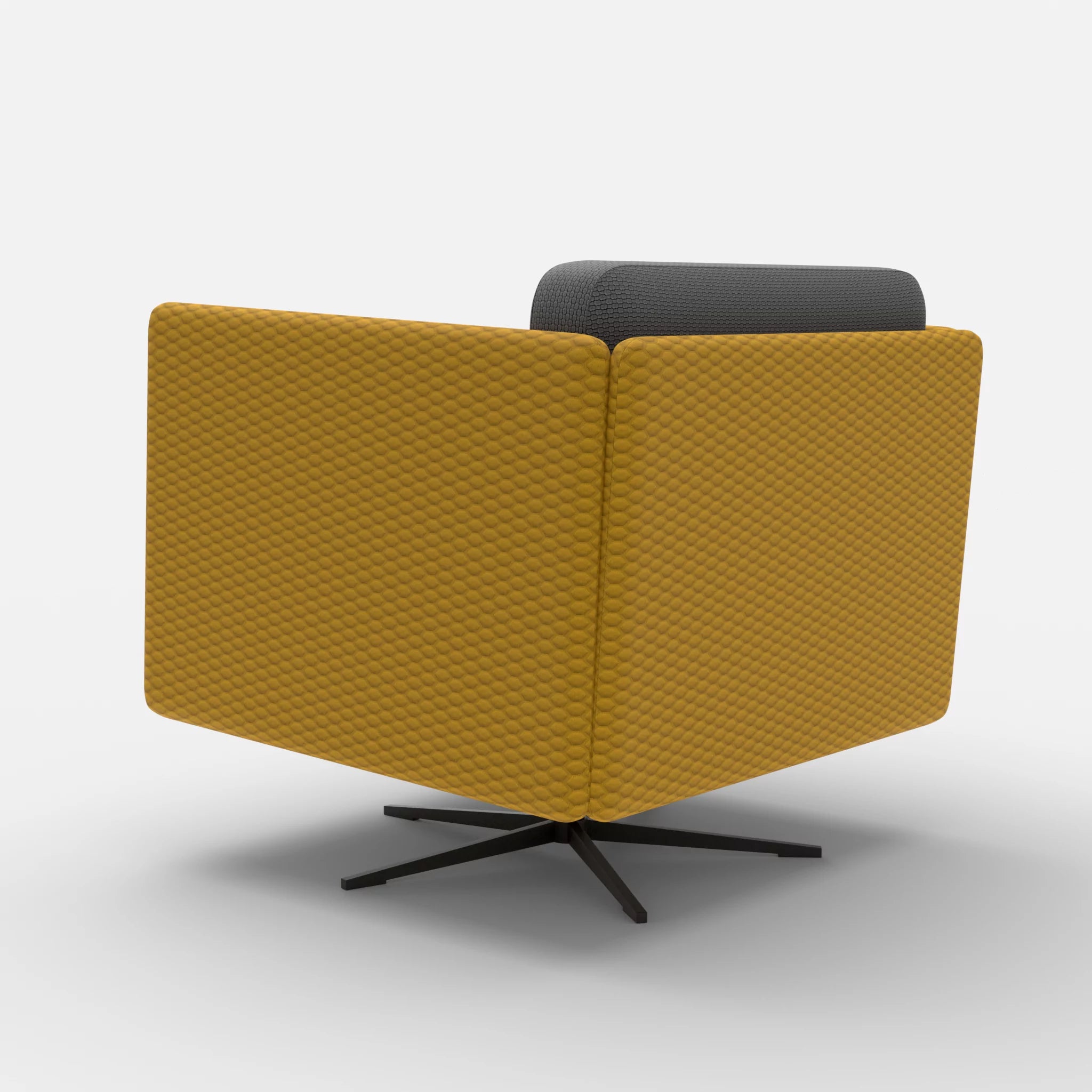 Loungesessel Egon spazio3030-nabucco8009 in Curry und Dunkelgrau von hinten