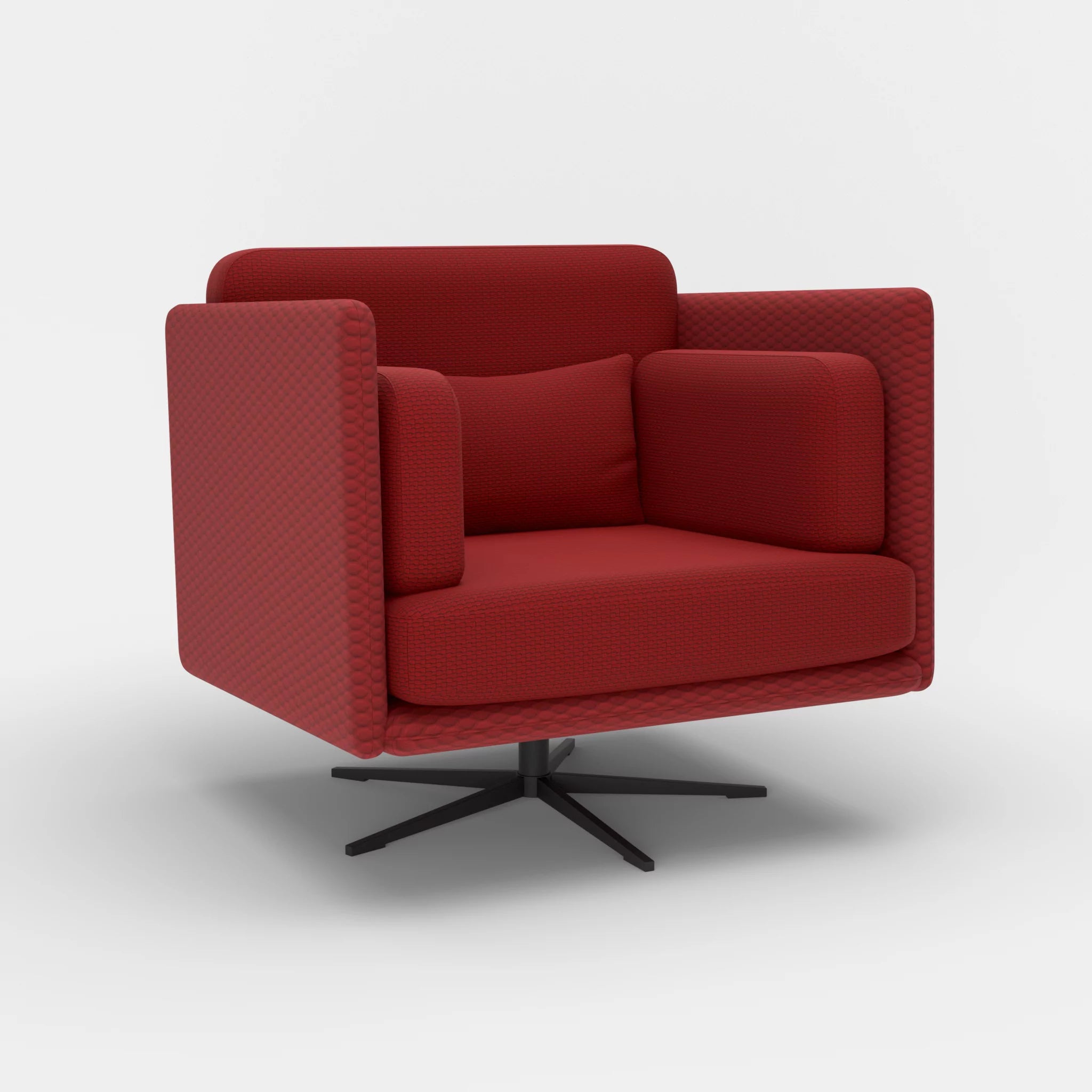 Loungesessel Egon spazio4021-nabucco4021 in Dunkelrot und Rot von der Seite