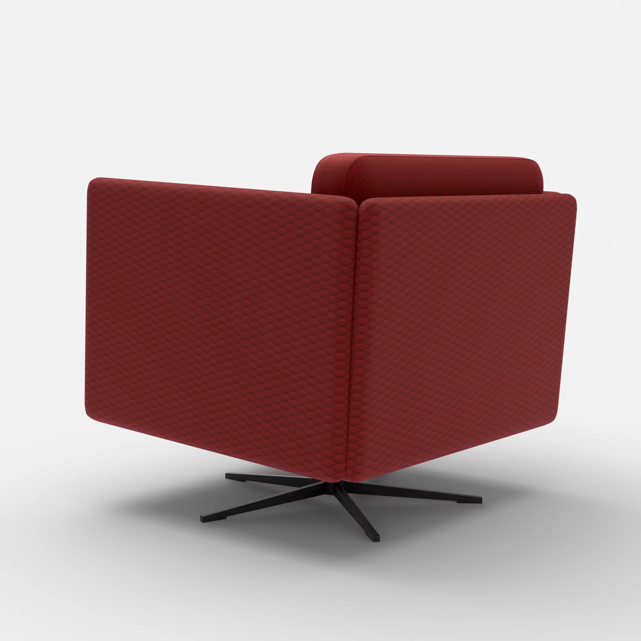 Loungesessel Egon spazio4021-nabucco4021 in Dunkelrot und Rot von hinten