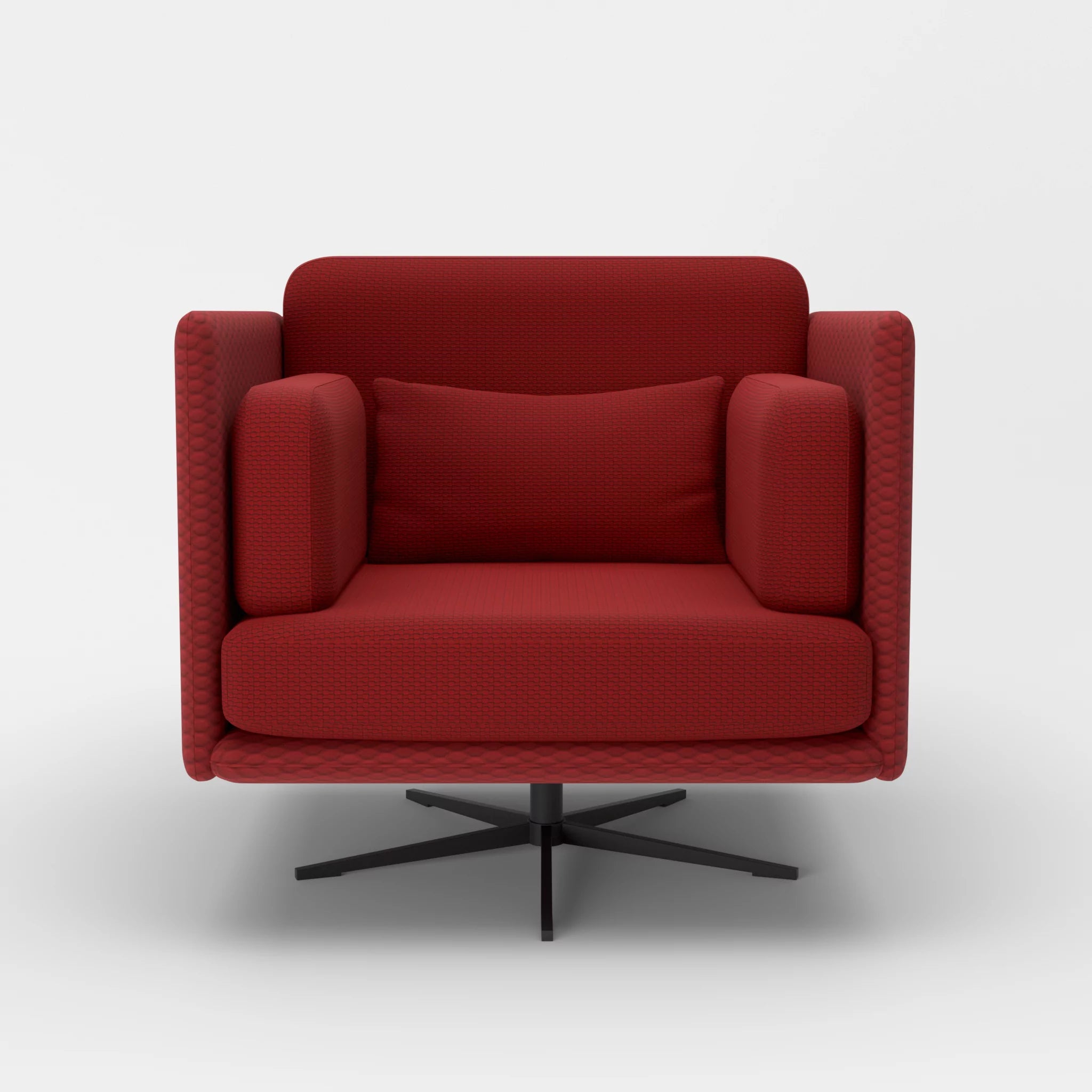 Loungesessel Egon spazio4021-nabucco4021 in Dunkelrot und Rot von vorne