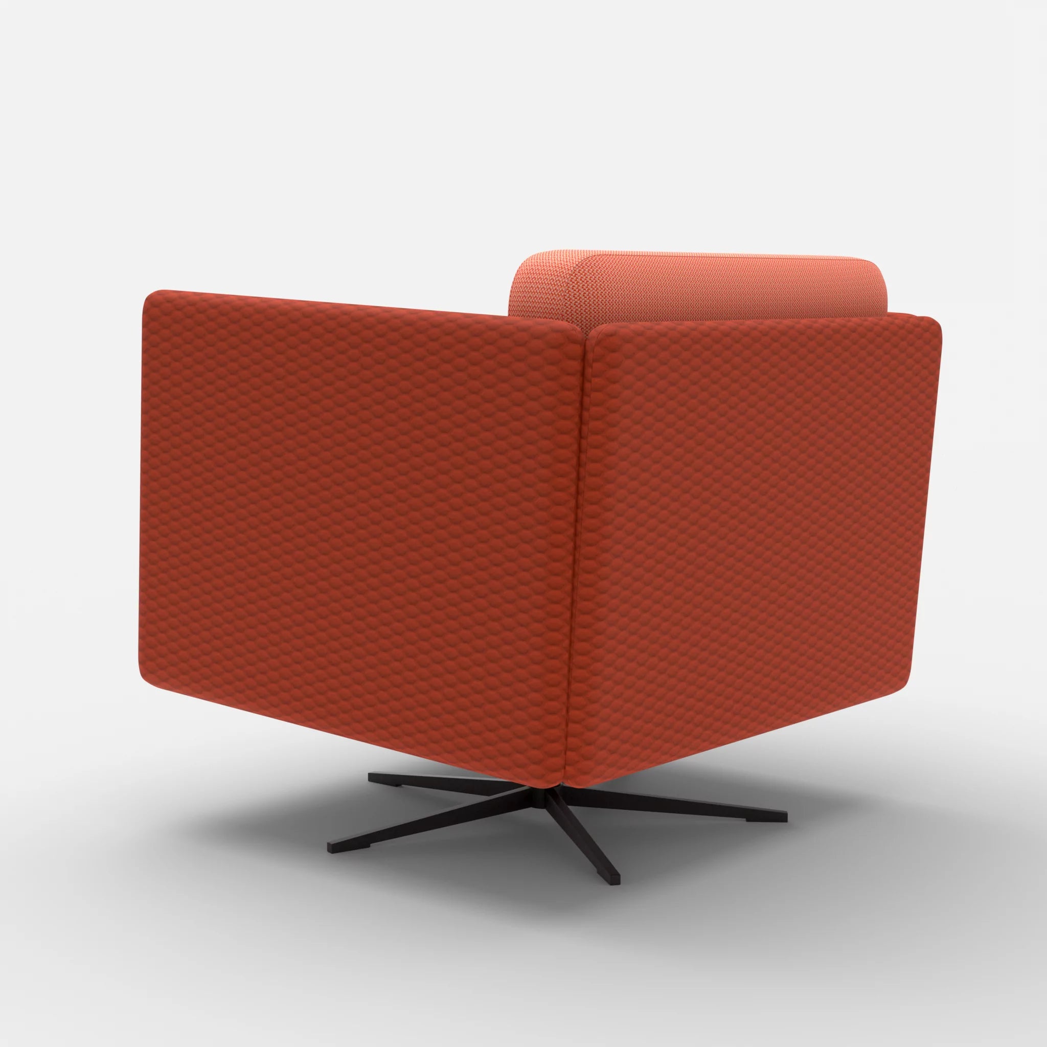 Loungesessel Egon spazio4066-credograpefruit in Orange und Coral von hinten