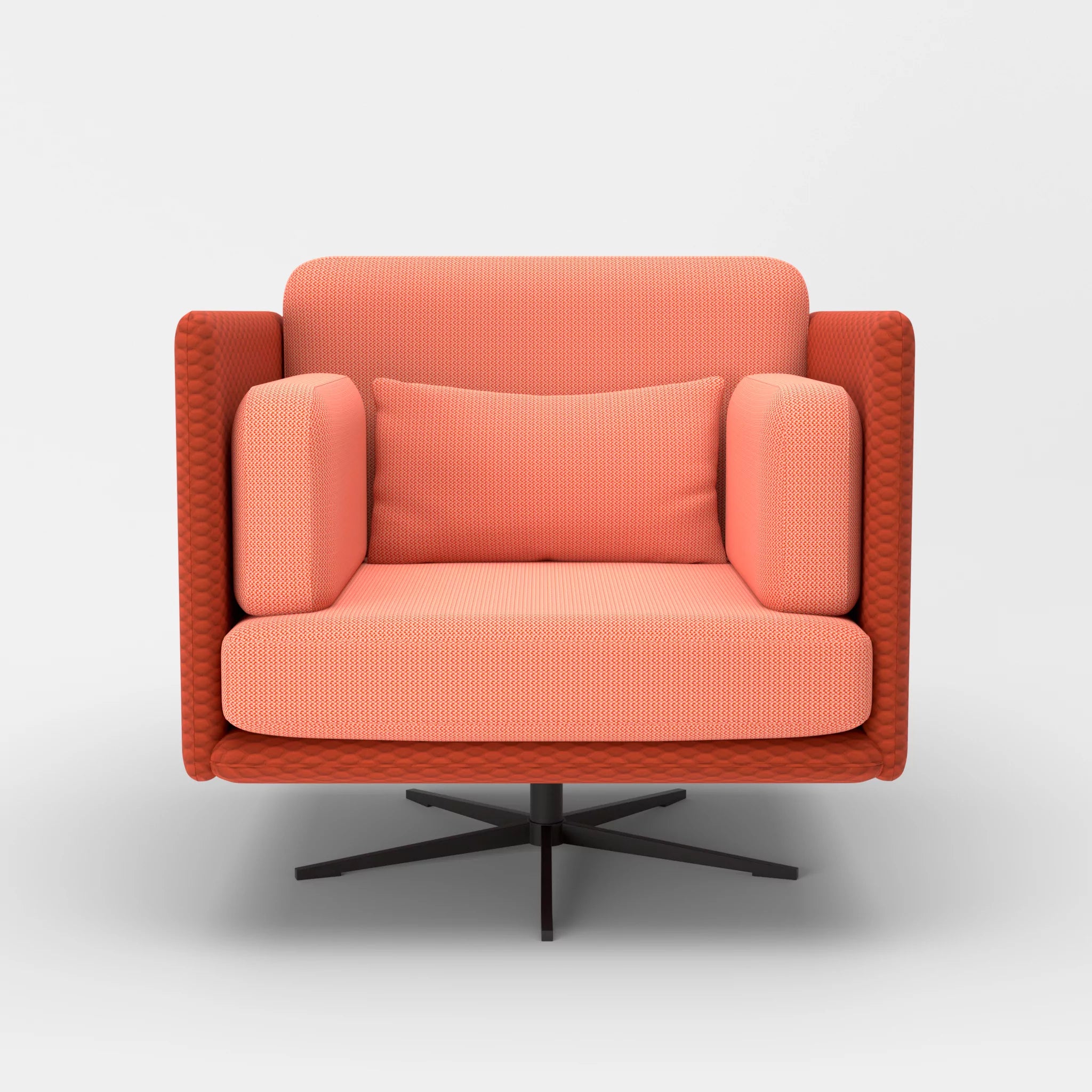 Loungesessel Egon spazio4066-credograpefruit in Orange und Coral von vorne