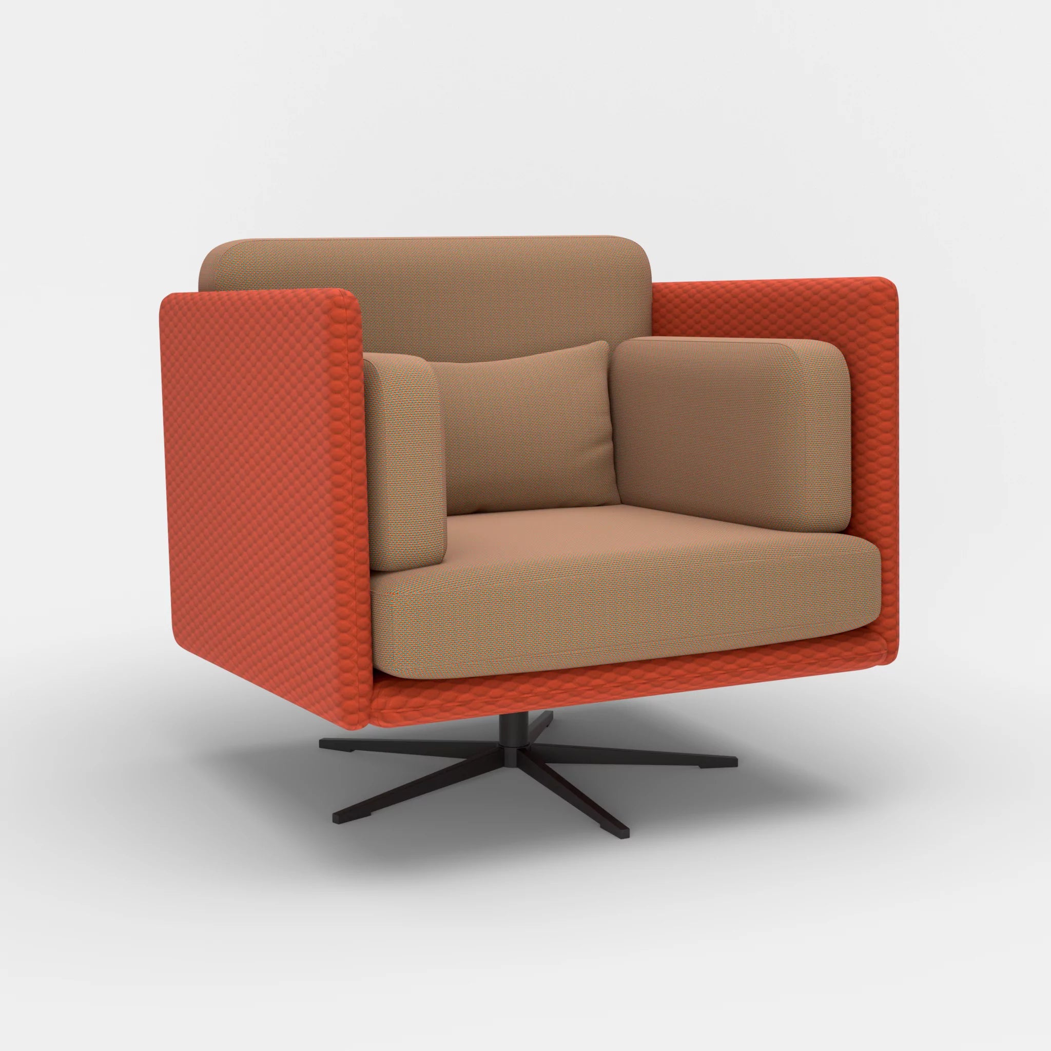 Loungesessel Egon spazio4066-novummambo in Orange und Orange von der Seite