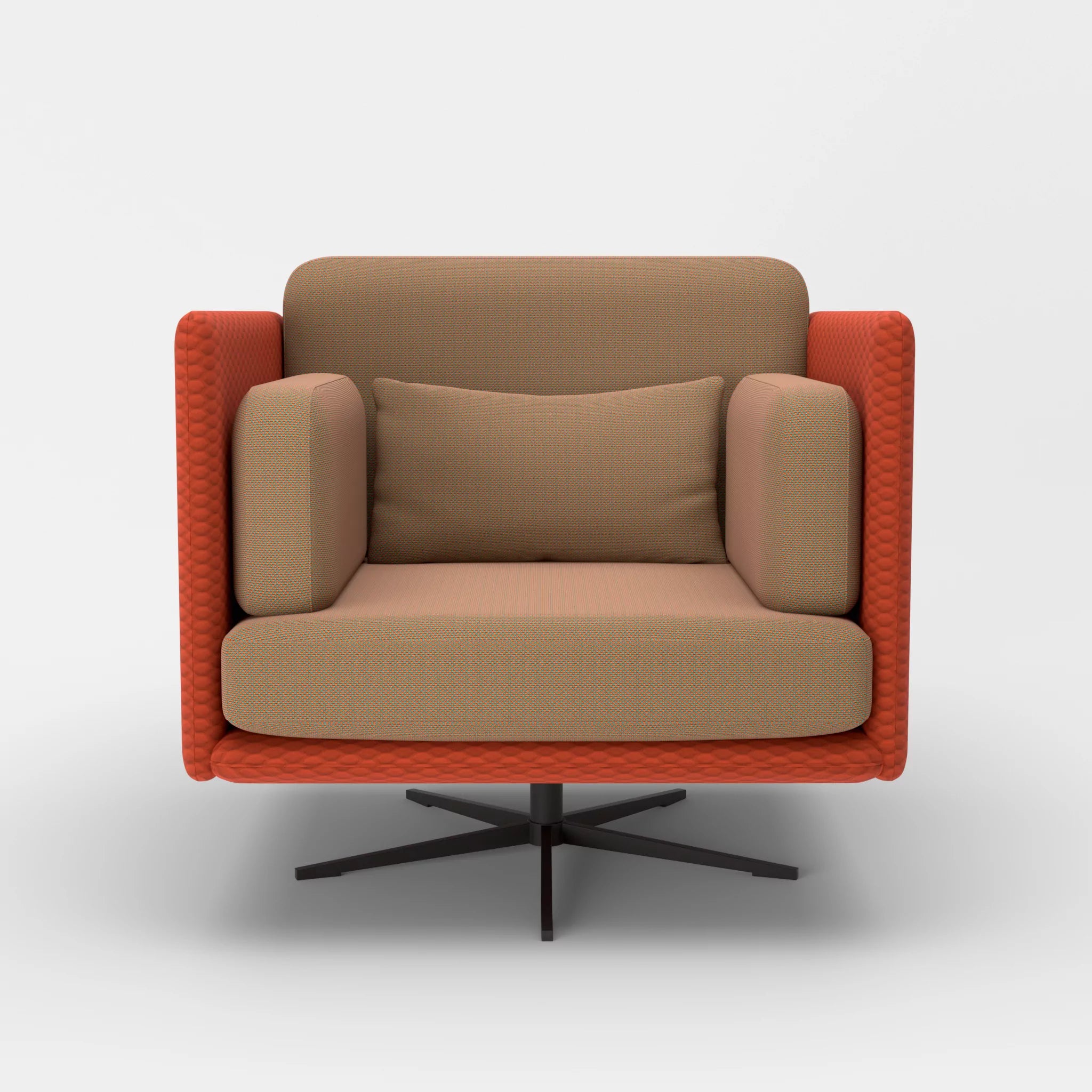 Loungesessel Egon spazio4066-novummambo in Orange und Orange von vorne