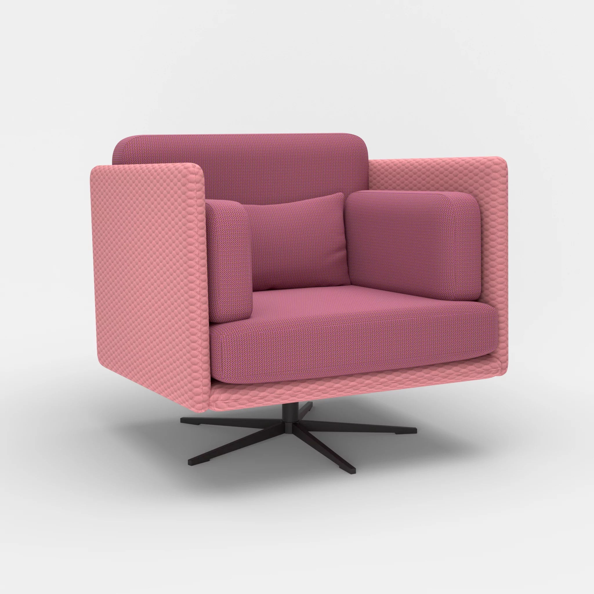 Loungesessel Egon spazio4067-credobreva in Rosa und Violett von der Seite