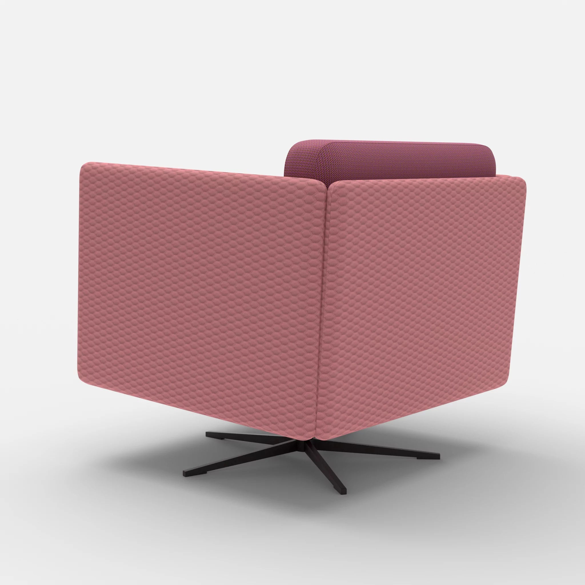 Loungesessel Egon spazio4067-credobreva in Rosa und Violett von hinten