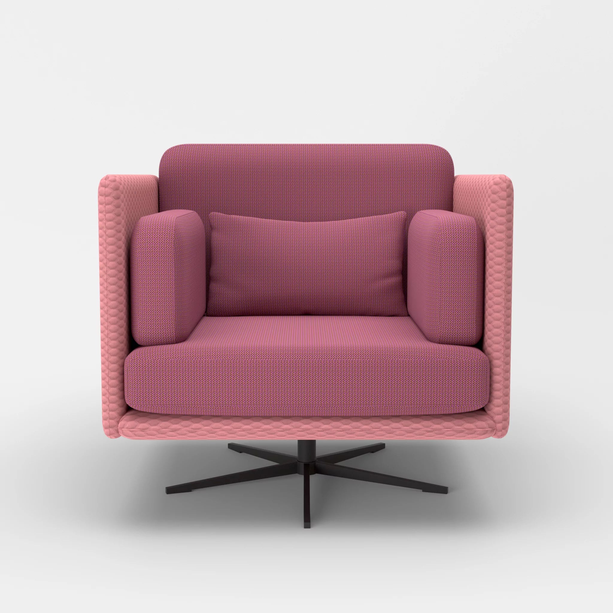 Loungesessel Egon spazio4067-credobreva in Rosa und Violett von vorne