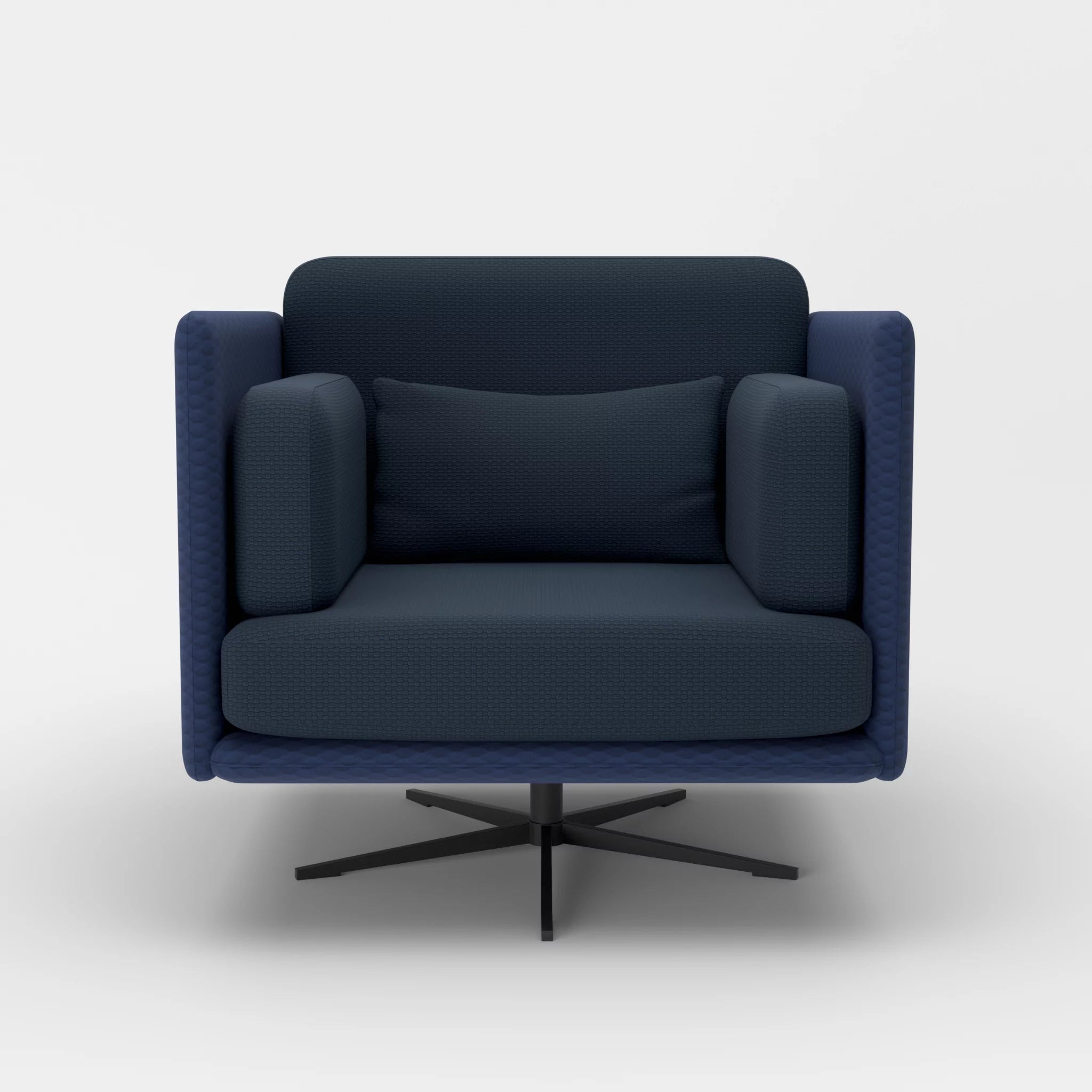 Loungesessel Egon spazio6017-nabucco6098 in Dunkelblau und Dunkelblau von vorne
