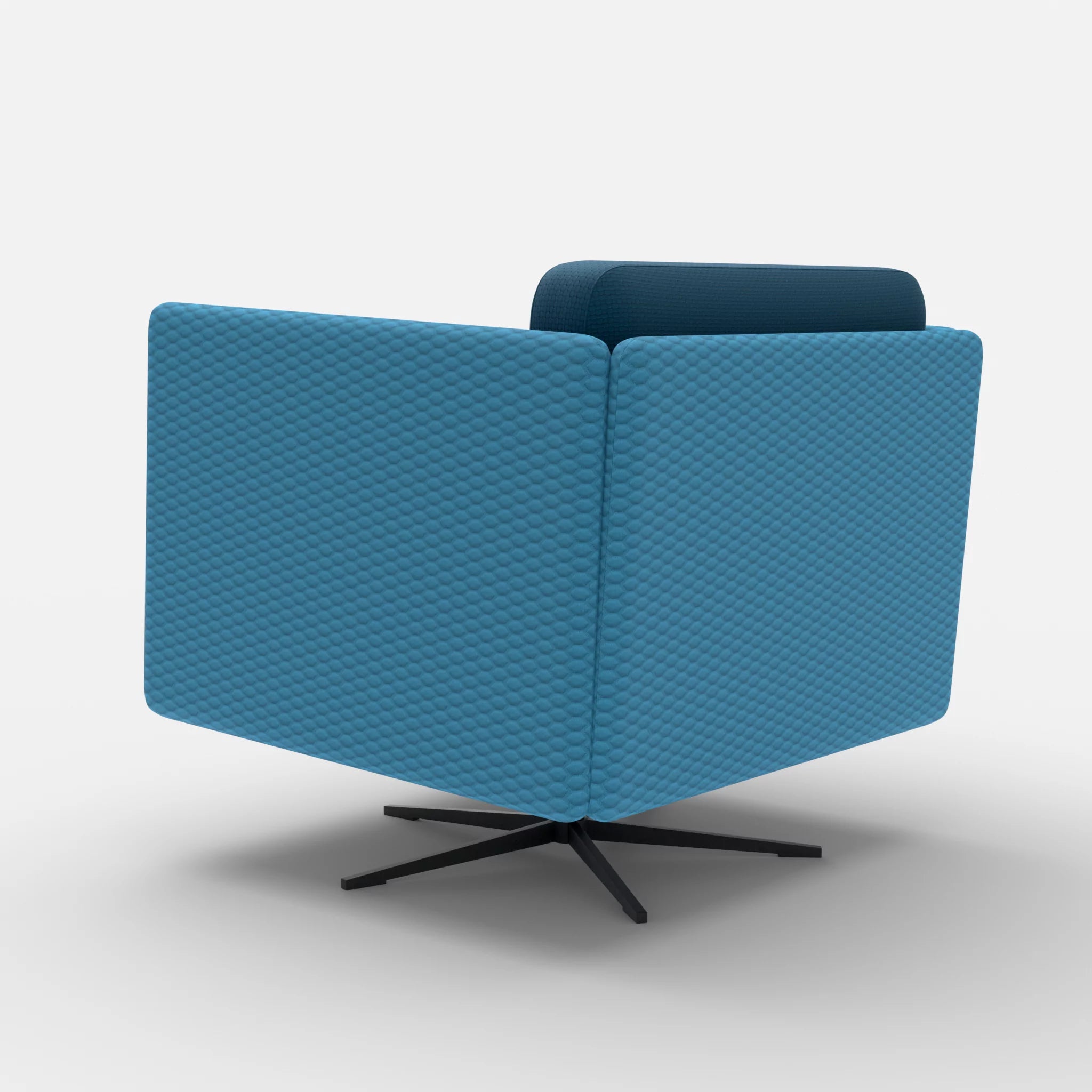 Loungesessel Egon spazio6091-nabucco6075 in Türkis und Blau von hinten