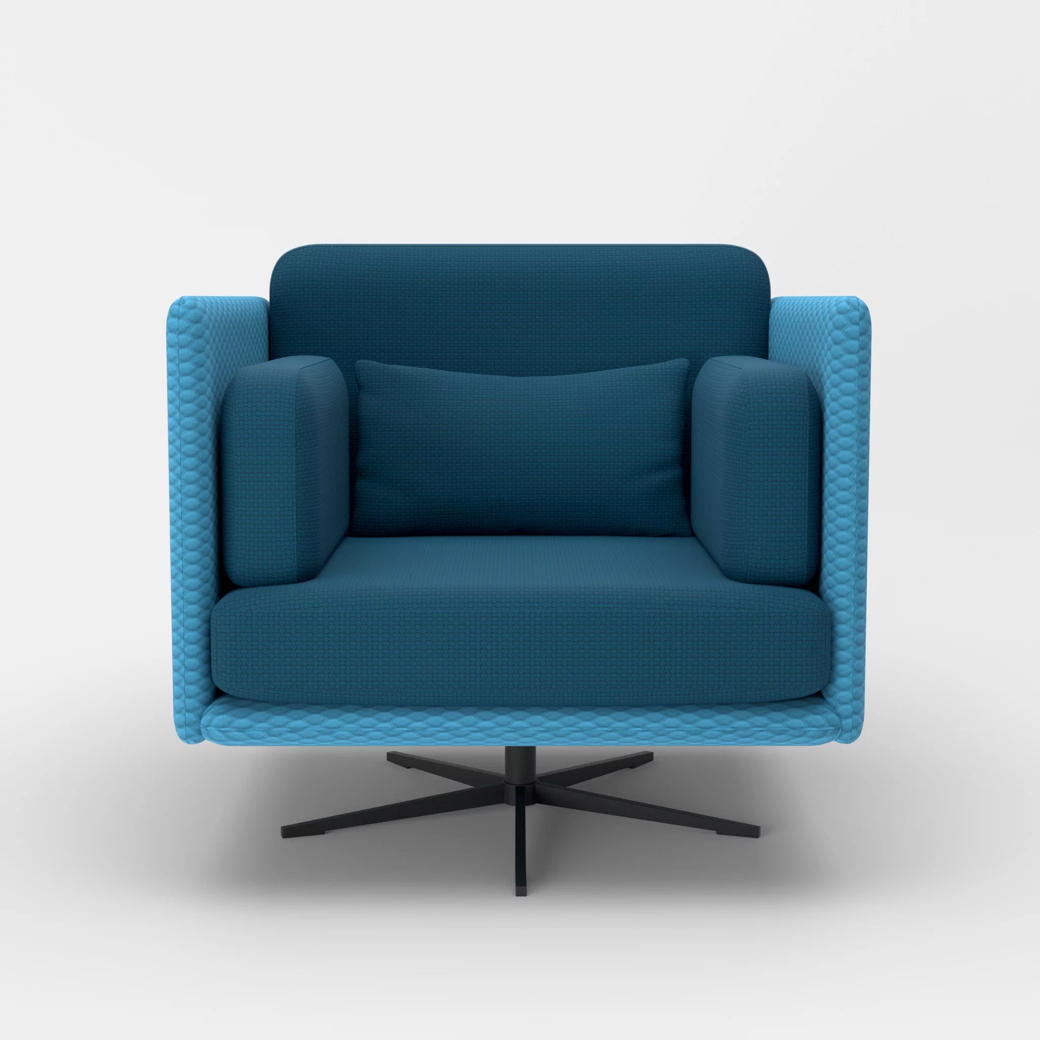 Loungesessel Egon spazio6091-nabucco6075 in Türkis und Blau von vorne