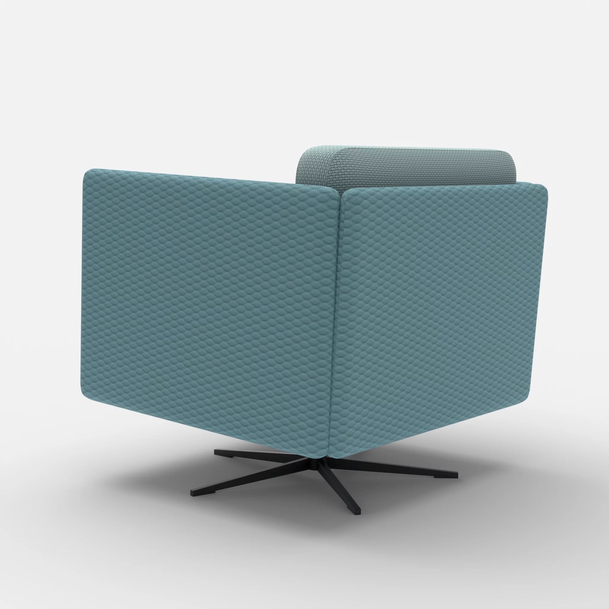 Loungesessel Egon spazio7004-nabucco6030 in Graublau und Hellblau von hinten