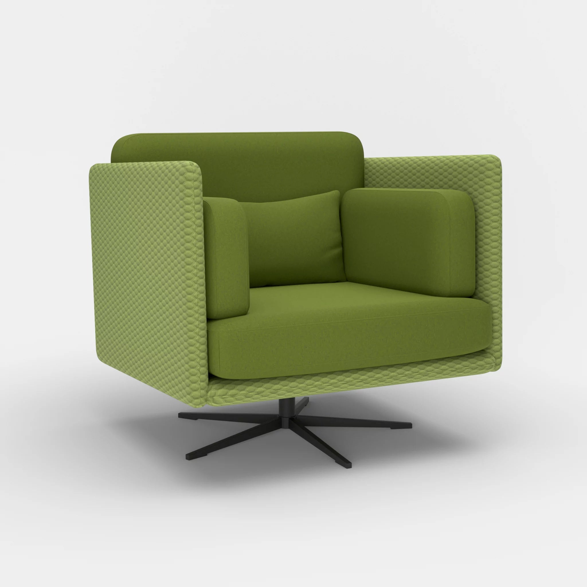 Loungesessel Egon spazio7021-dama0059 in Hellgrün und Grün von der Seite