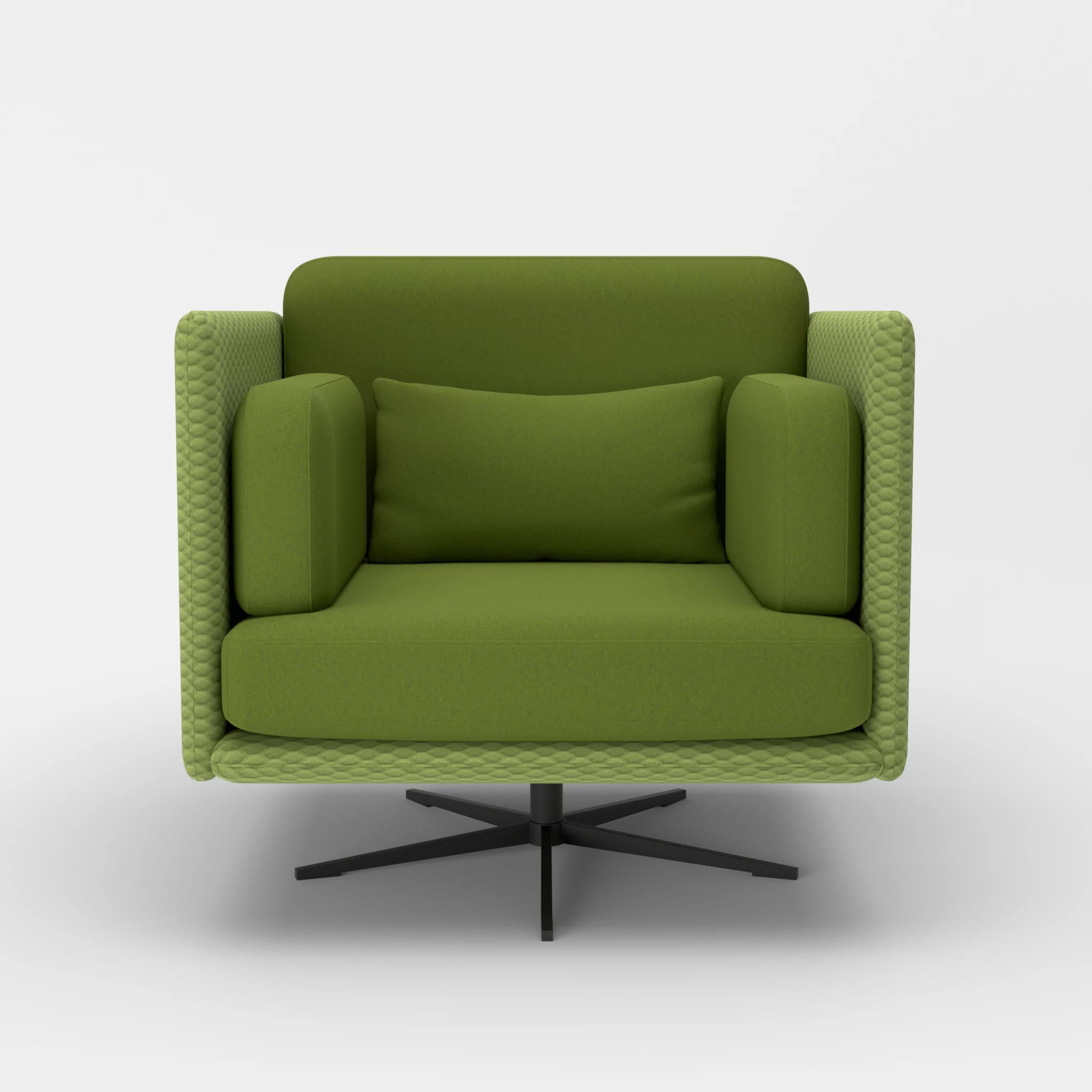 Loungesessel Egon spazio7021-dama0059 in Hellgrün und Grün von vorne