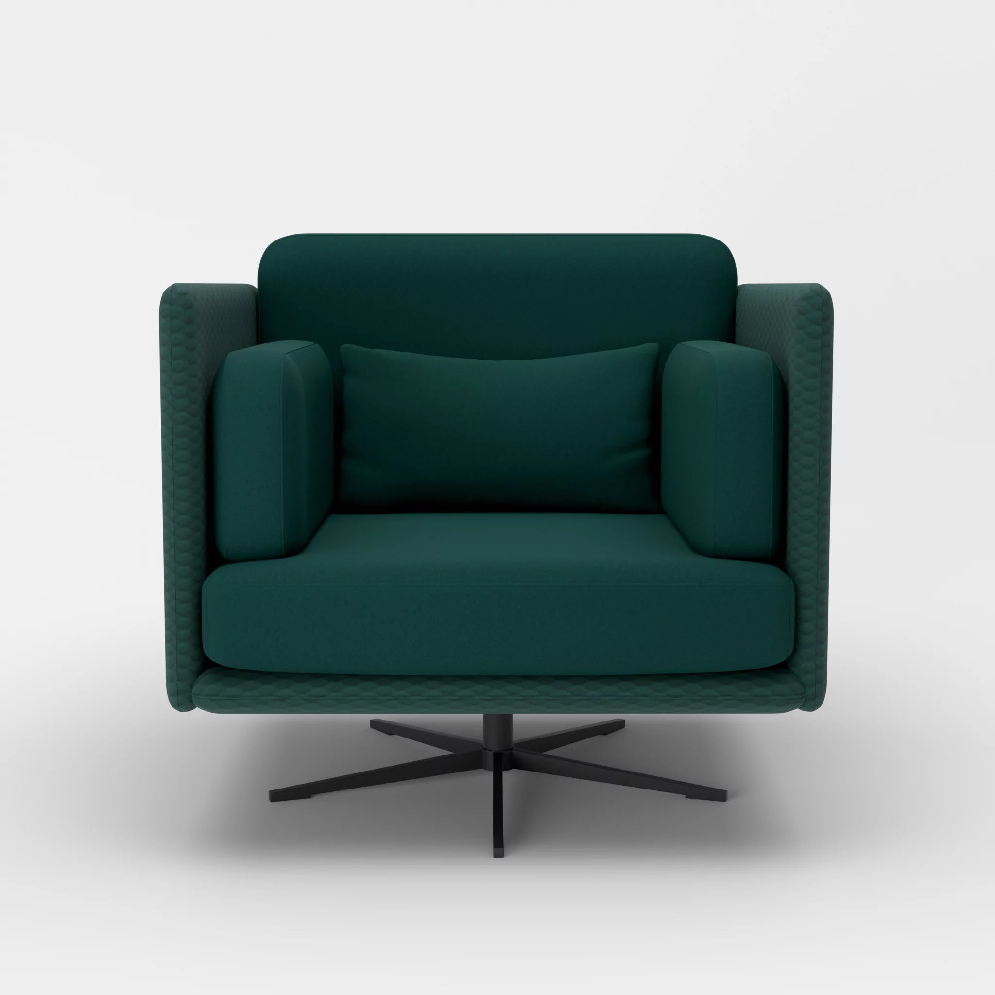 Loungesessel Egon spazio7033-dama0073 in Petrol und Petrol von vorne