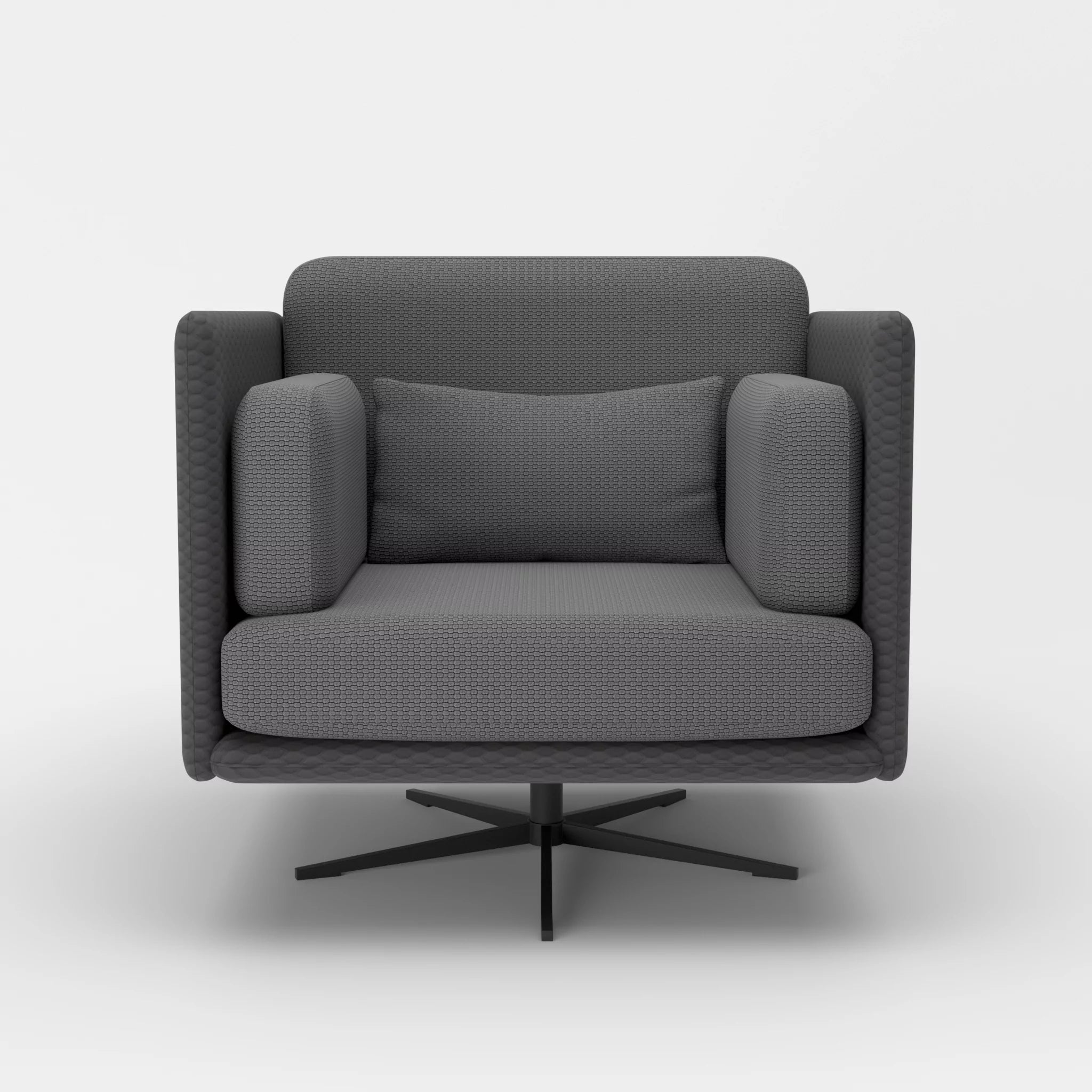 Loungesessel Egon spazio8017-nabucco8009 in Anthrazit und Dunkelgrau von vorne