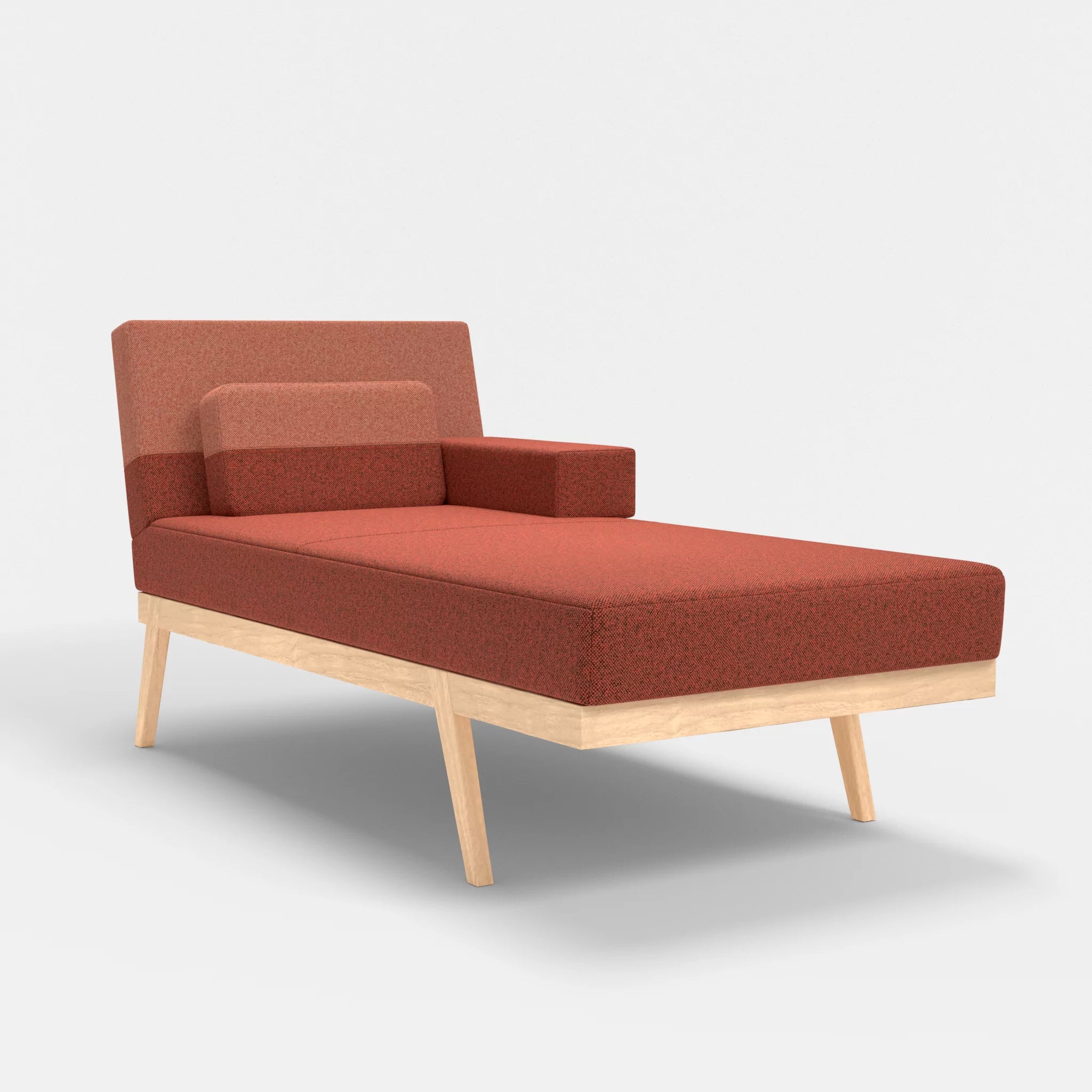 Récamiere Bauz celia0214-celia0217 in Terracotta und Orange von vorne
