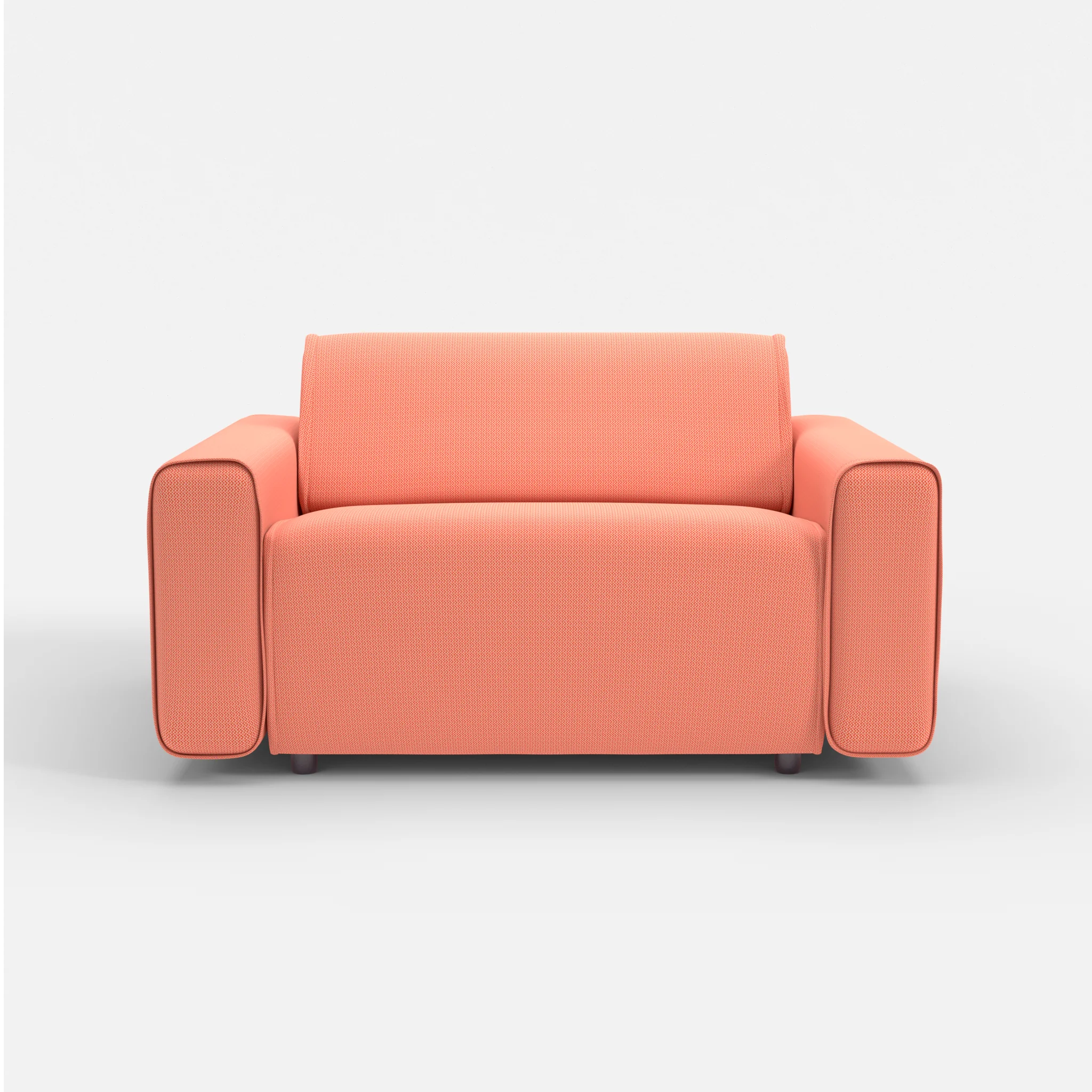 Sessel Belleform mit breiter Armlehne 4 credograpefruit in Coral von vorne